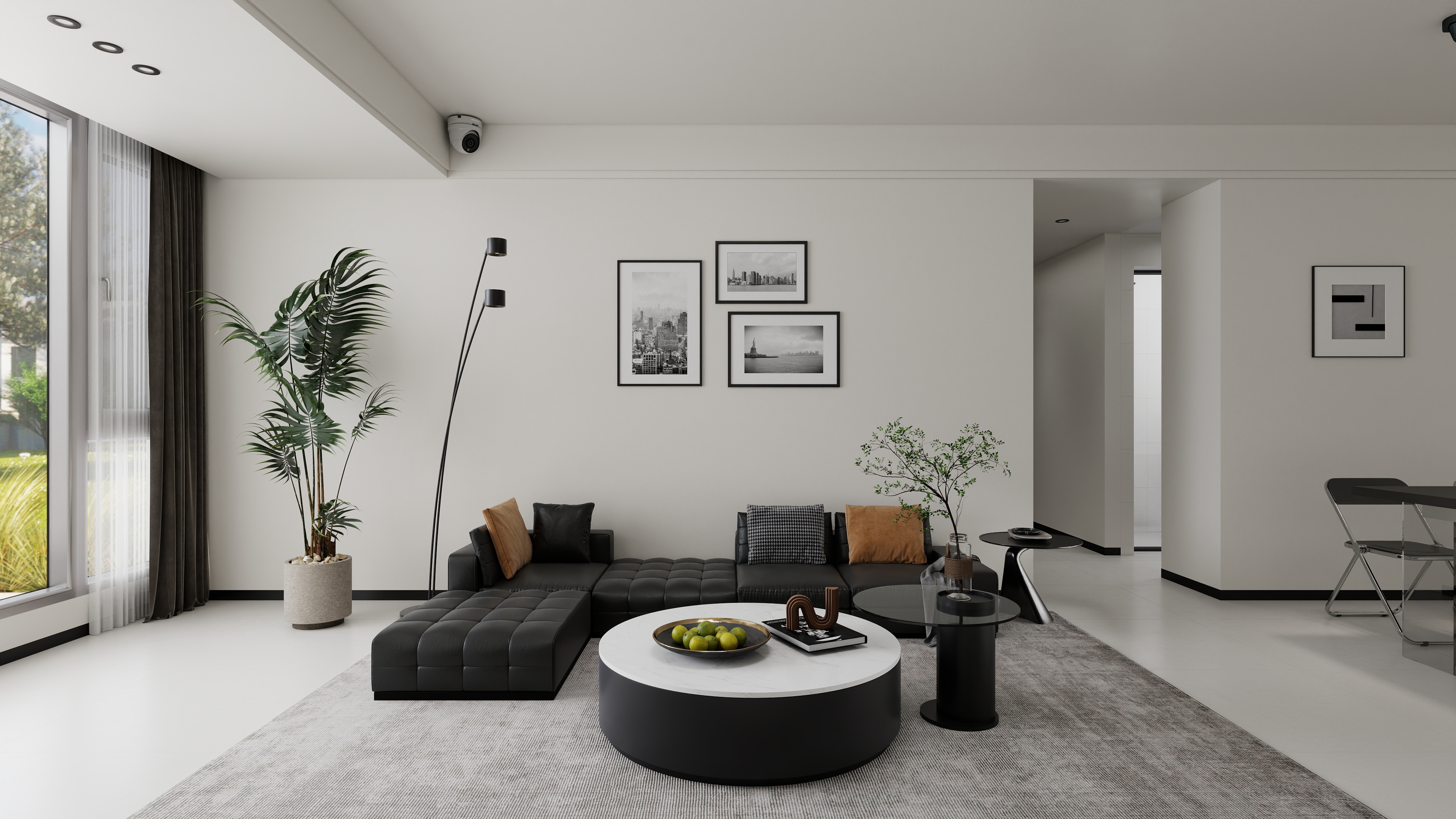 浅墨描心-吾悦公馆一期简约109㎡2室装修效果图