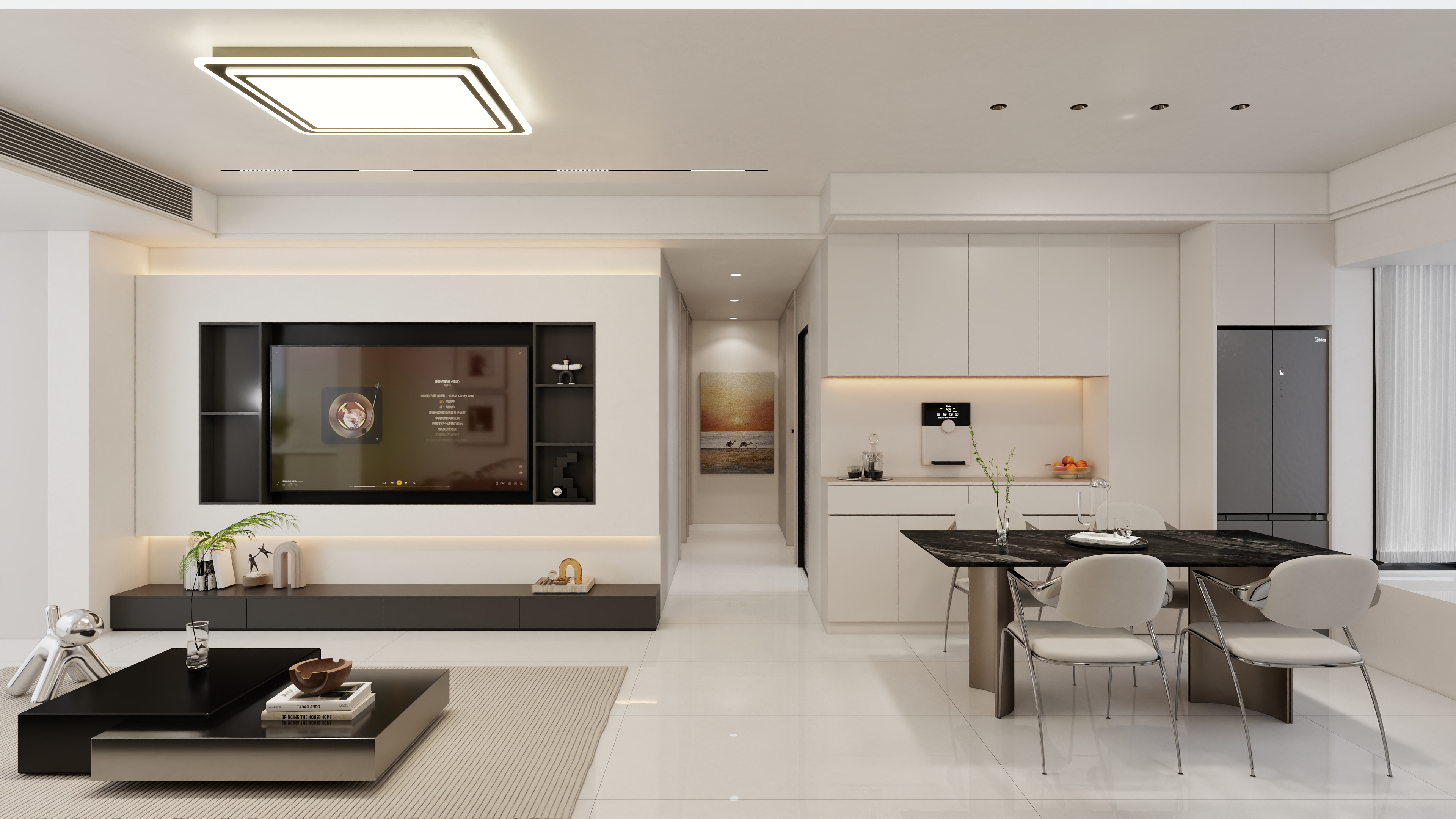 小涛设计效果代画-铜锣湾广场115㎡3室-装修设计方案