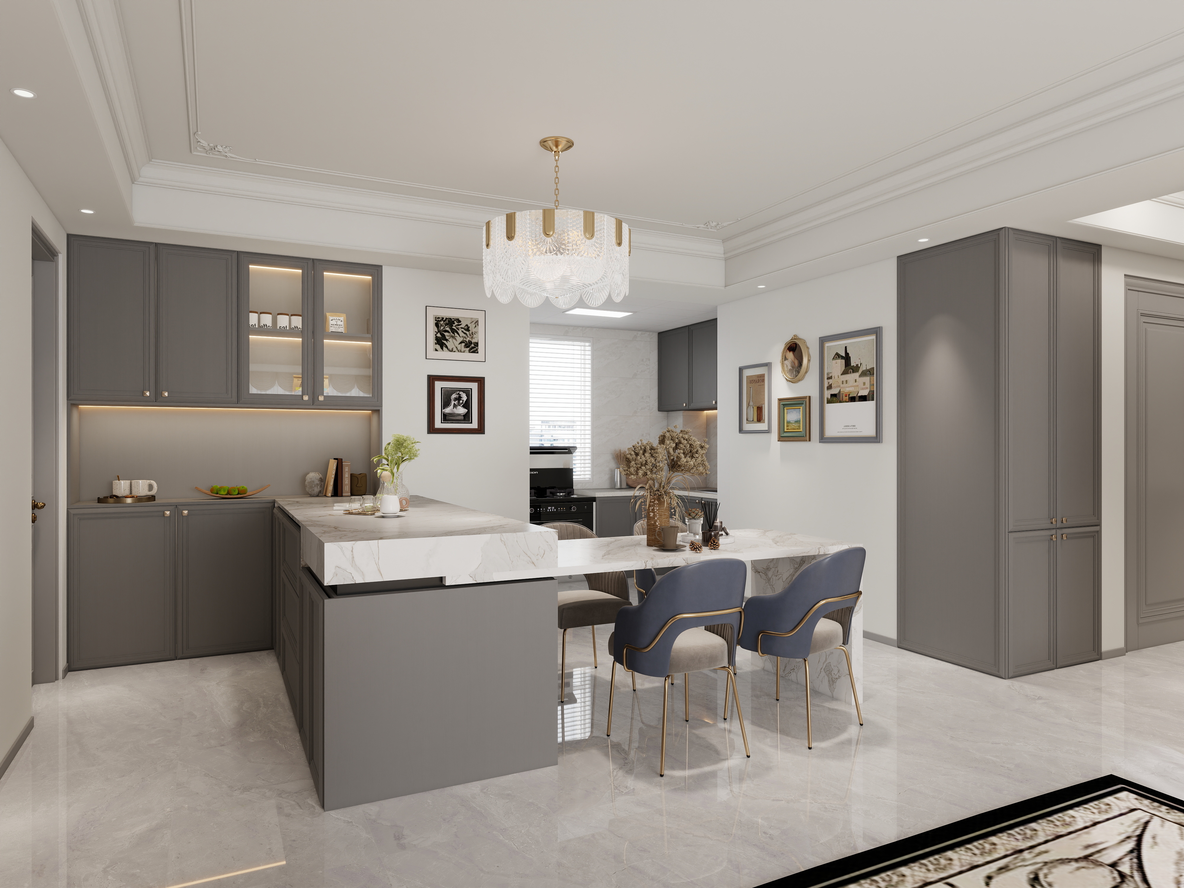 艺雅丽-131平法式 装修效果图