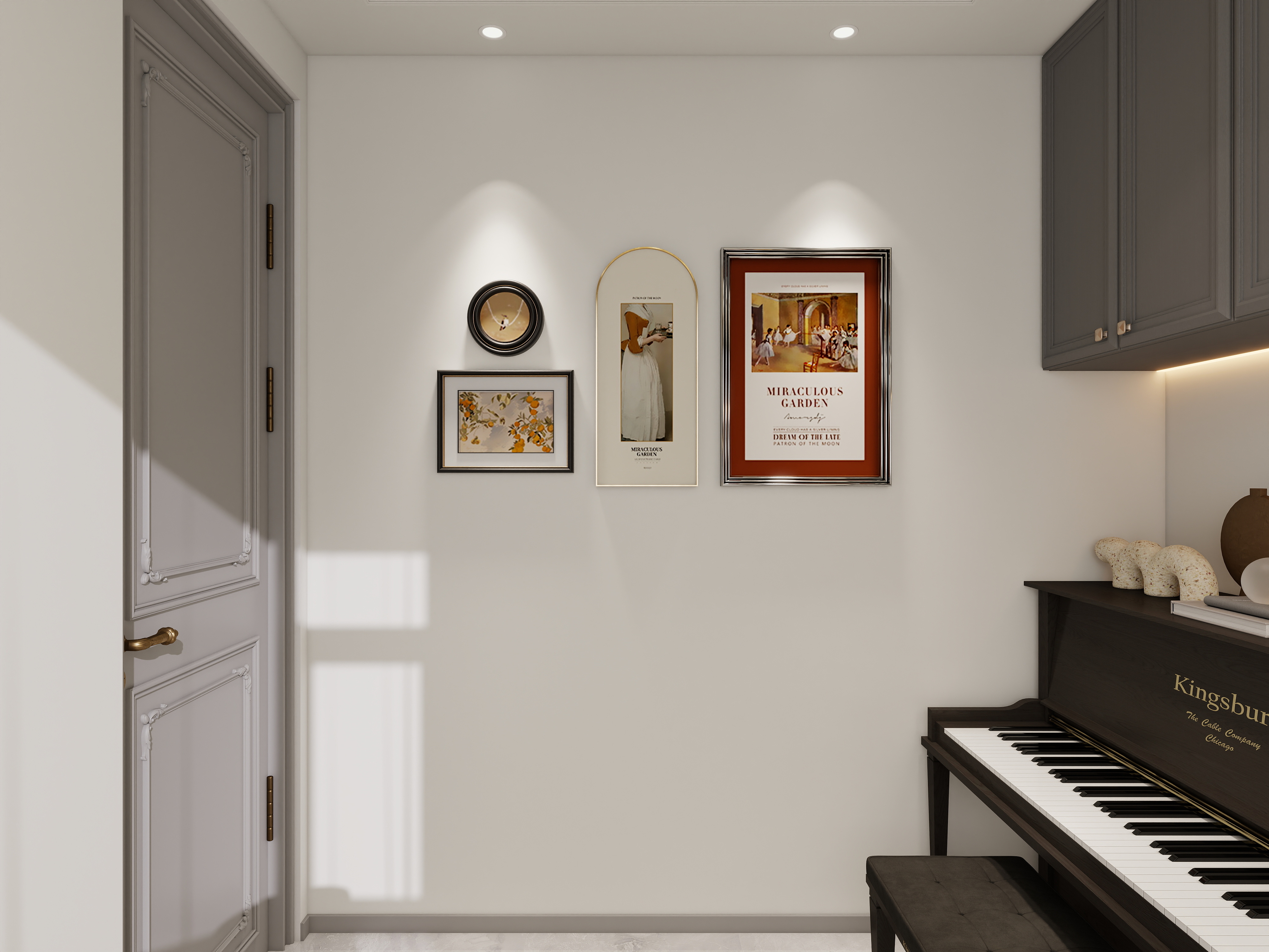 艺雅丽-131平法式 一层书房装修效果图第3张