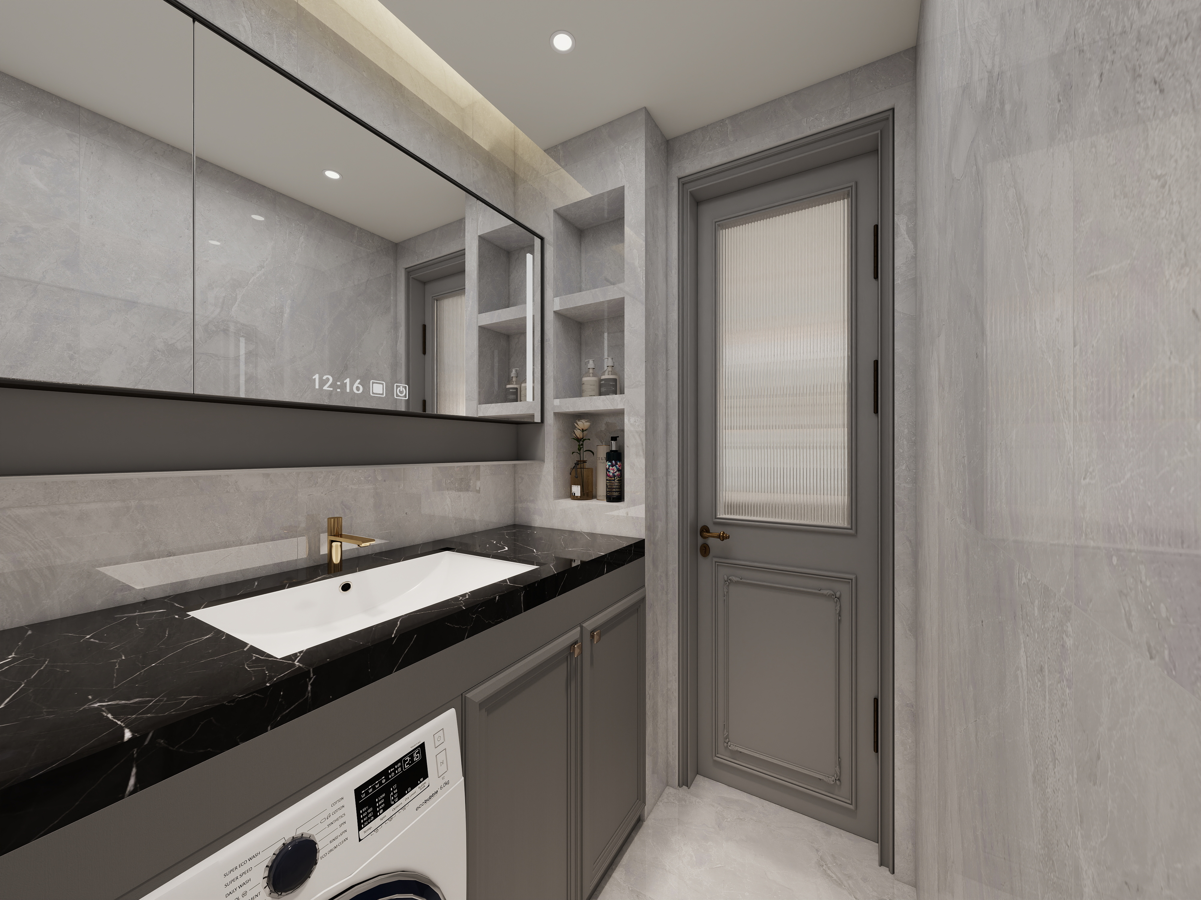 艺雅丽-131平法式 一层干区装修效果图第3张