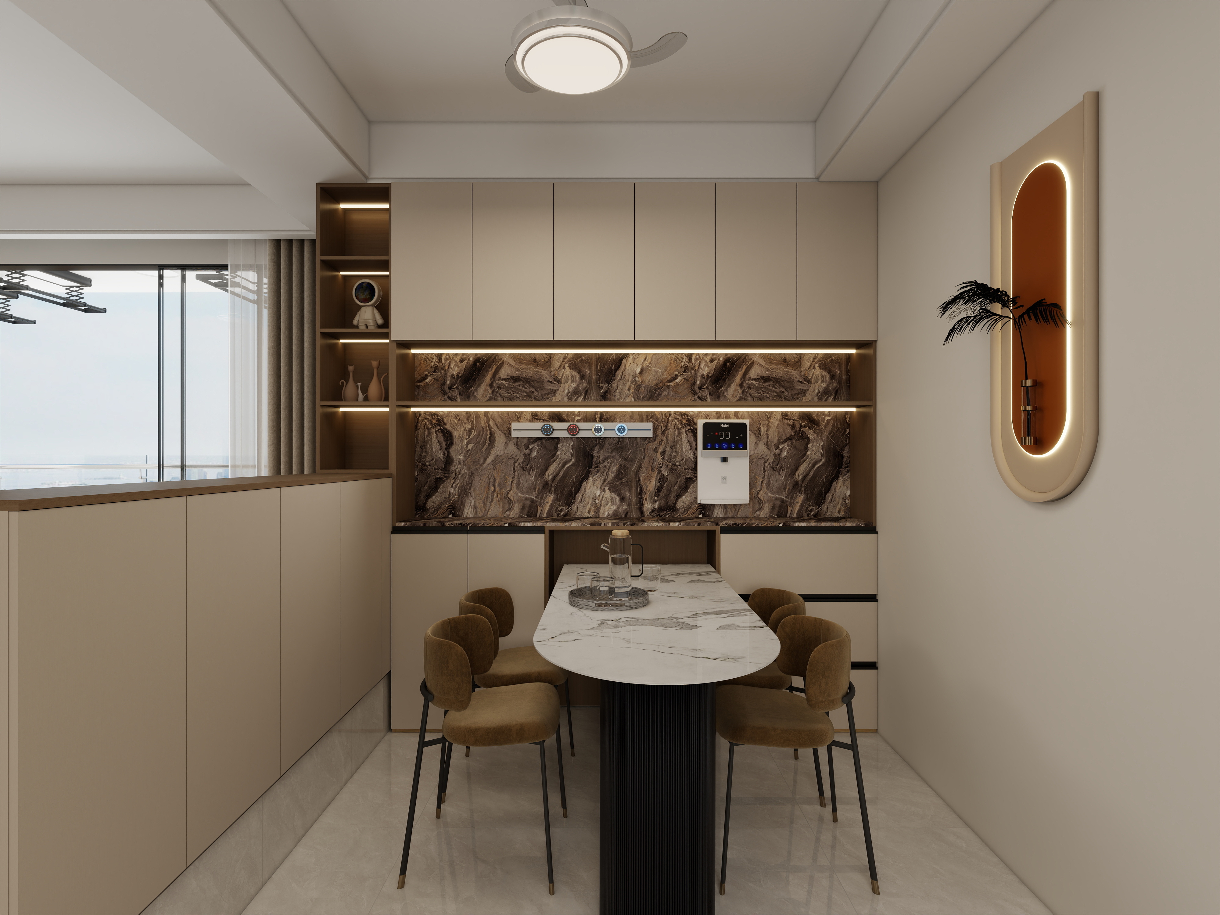 星空设计500一套-现代简约111㎡3室装修效果图