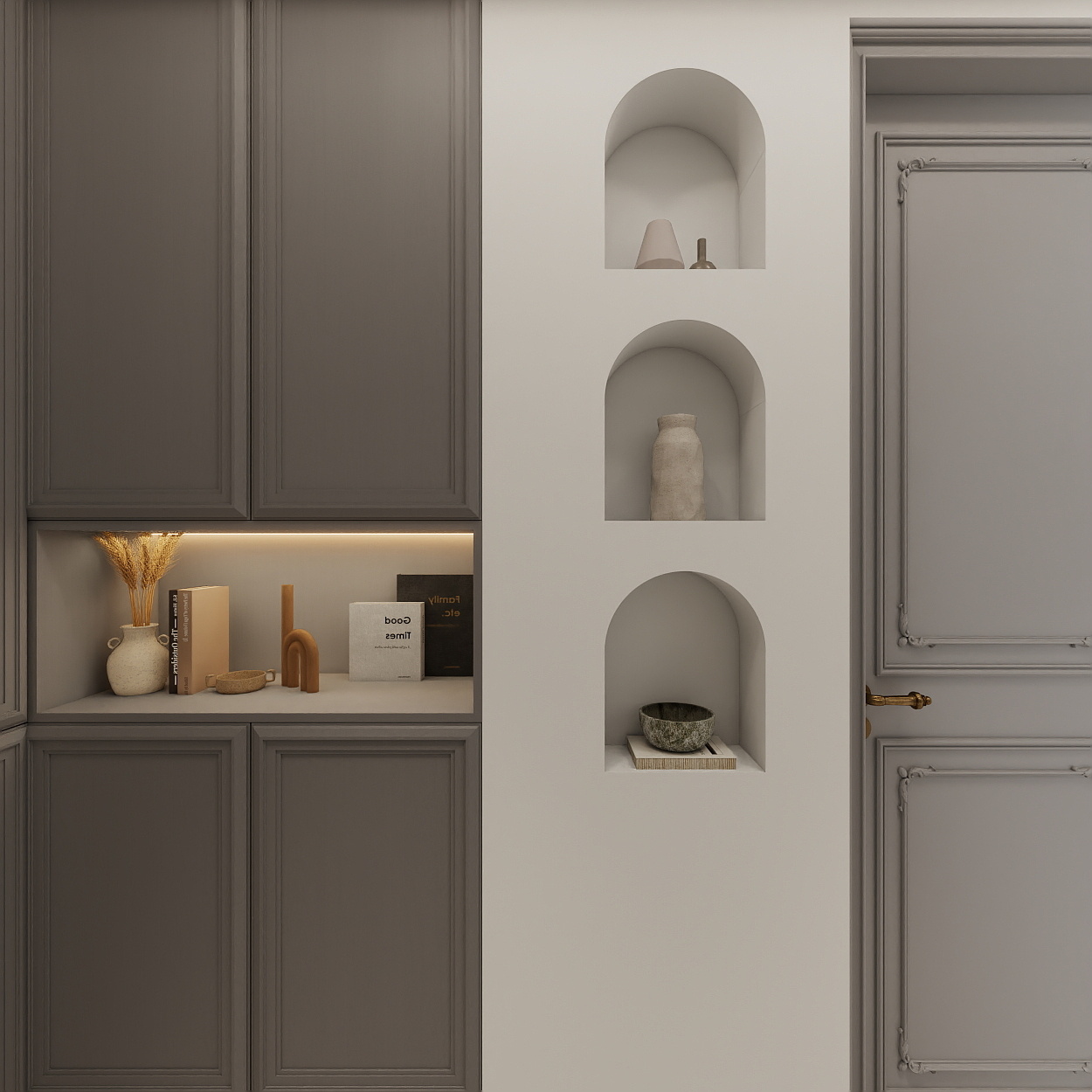 艺雅丽-131平法式 一层玄关装修效果图第3张