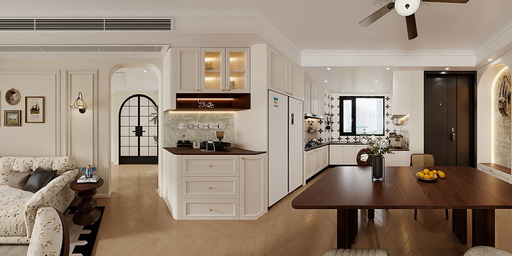 全案设计吴道虎-绿城沁香园9#2502-小美+法式-装修设计方案