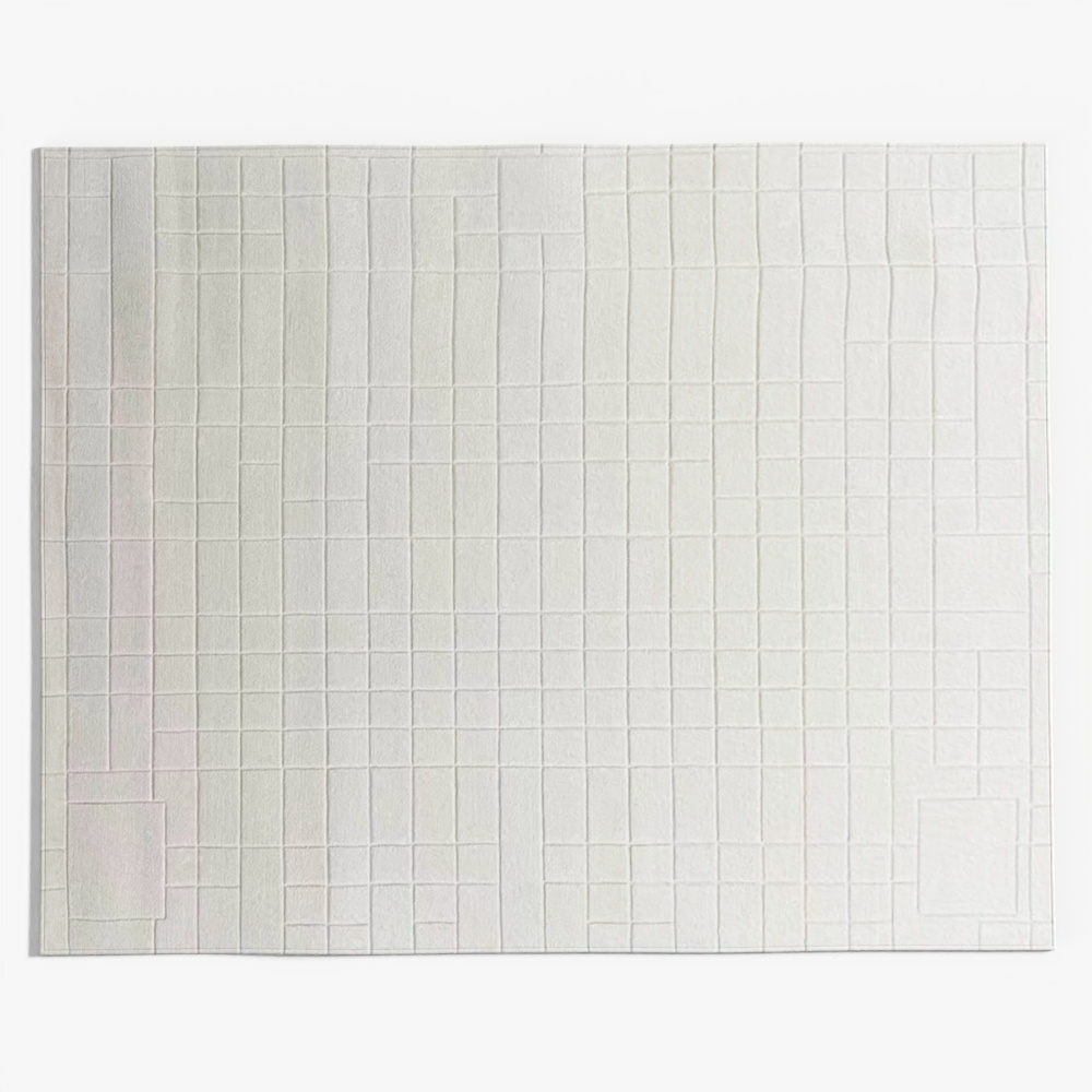 简约几何线条风手工地毯