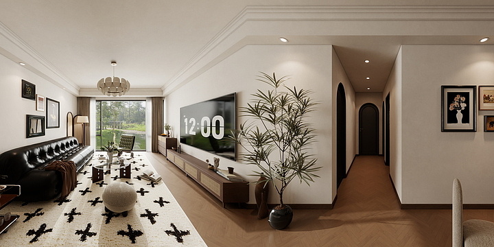 设计师-林一-阳光100国际新城中古风-装修设计方案