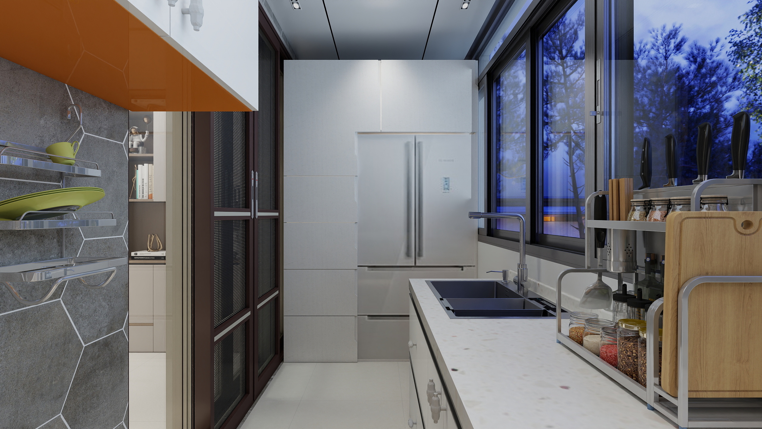 梦楠设计师-现代简约97㎡3室装修效果图