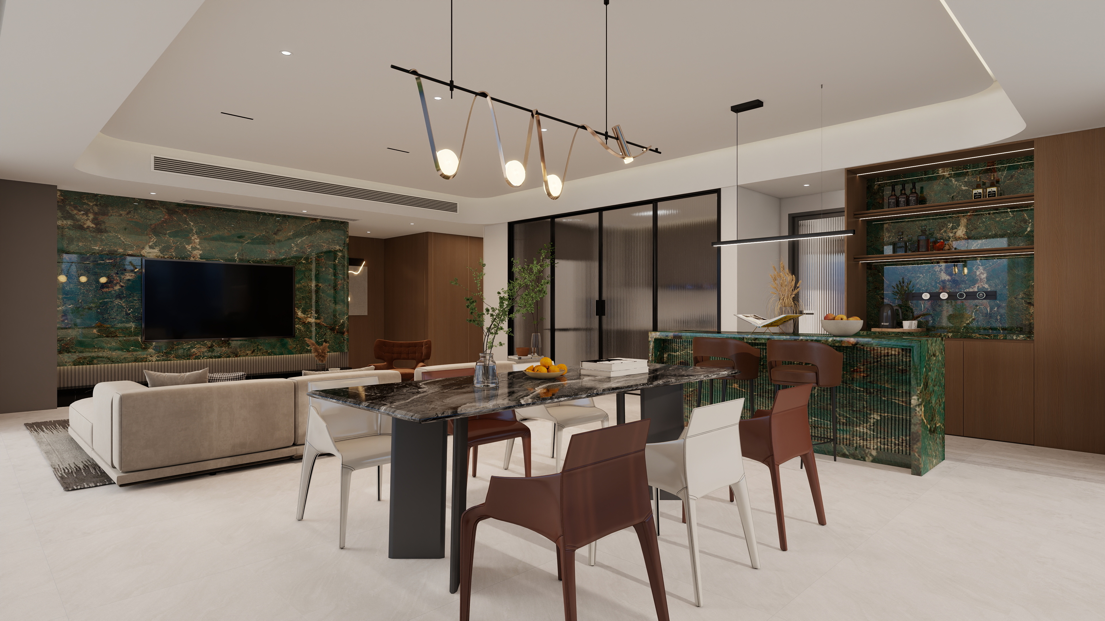 CrazyKen-华发横琴玺255㎡4室装修效果图