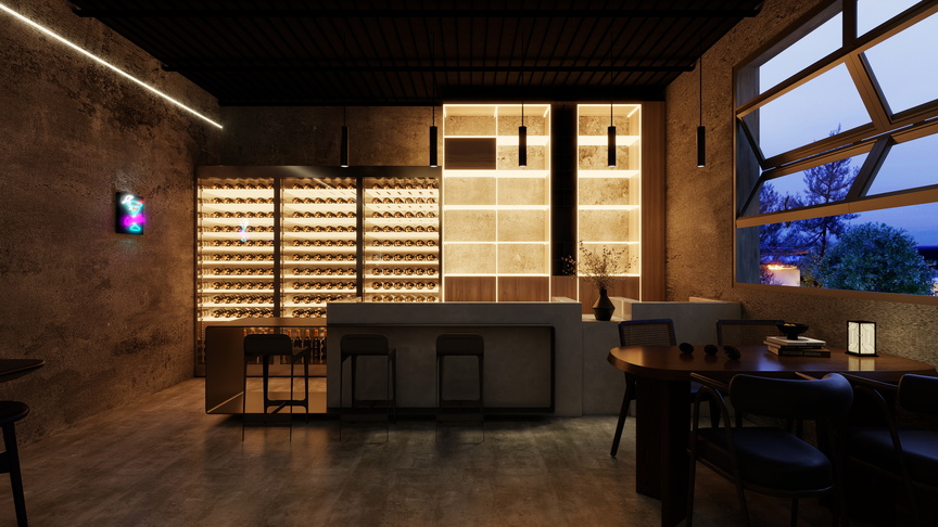 星空设计工作室Design-轻奢风清吧装修效果图