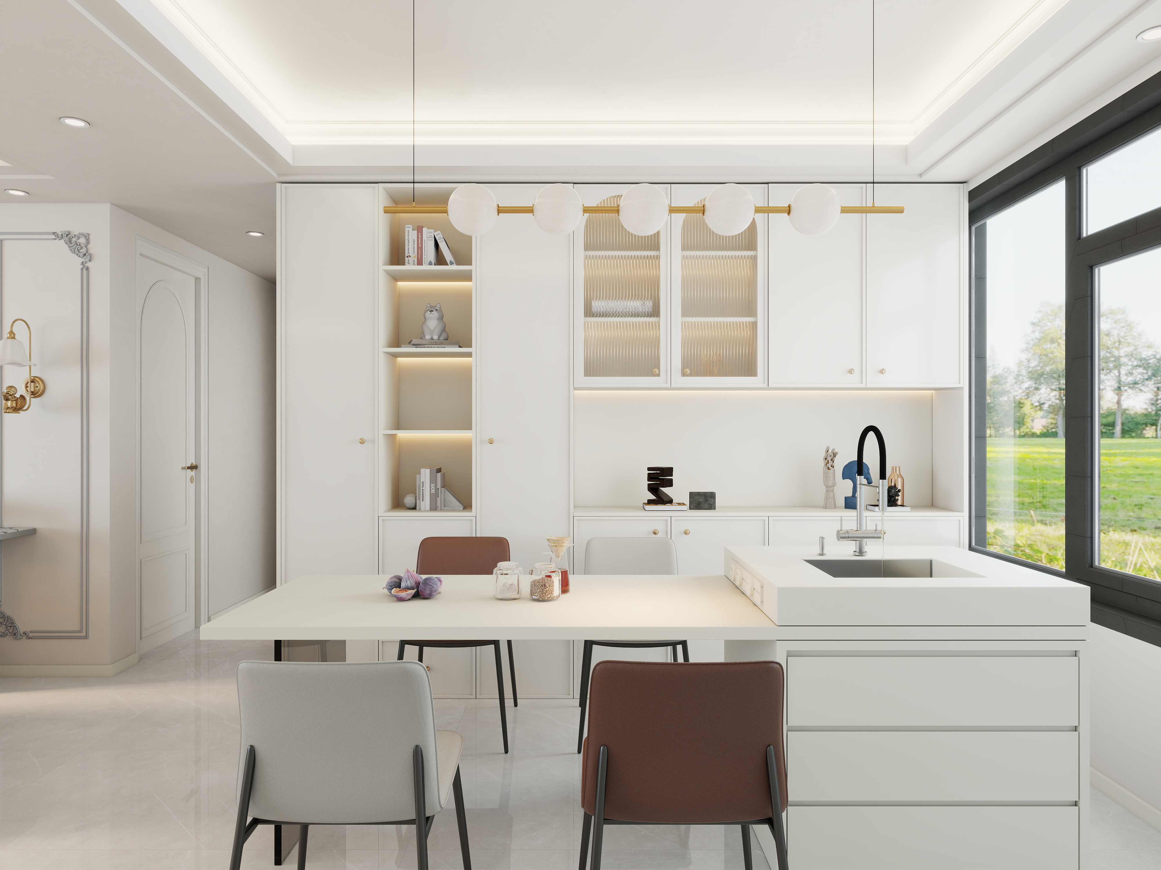 艺雅丽-146平现代法式  装修效果图