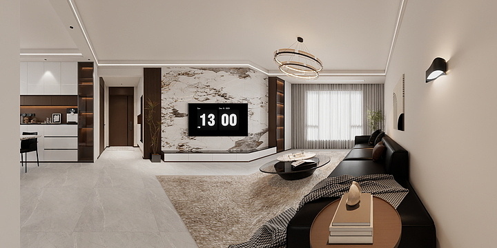 李懿轩-辉煌装饰天庆蓝色港湾现代简约-装修设计方案