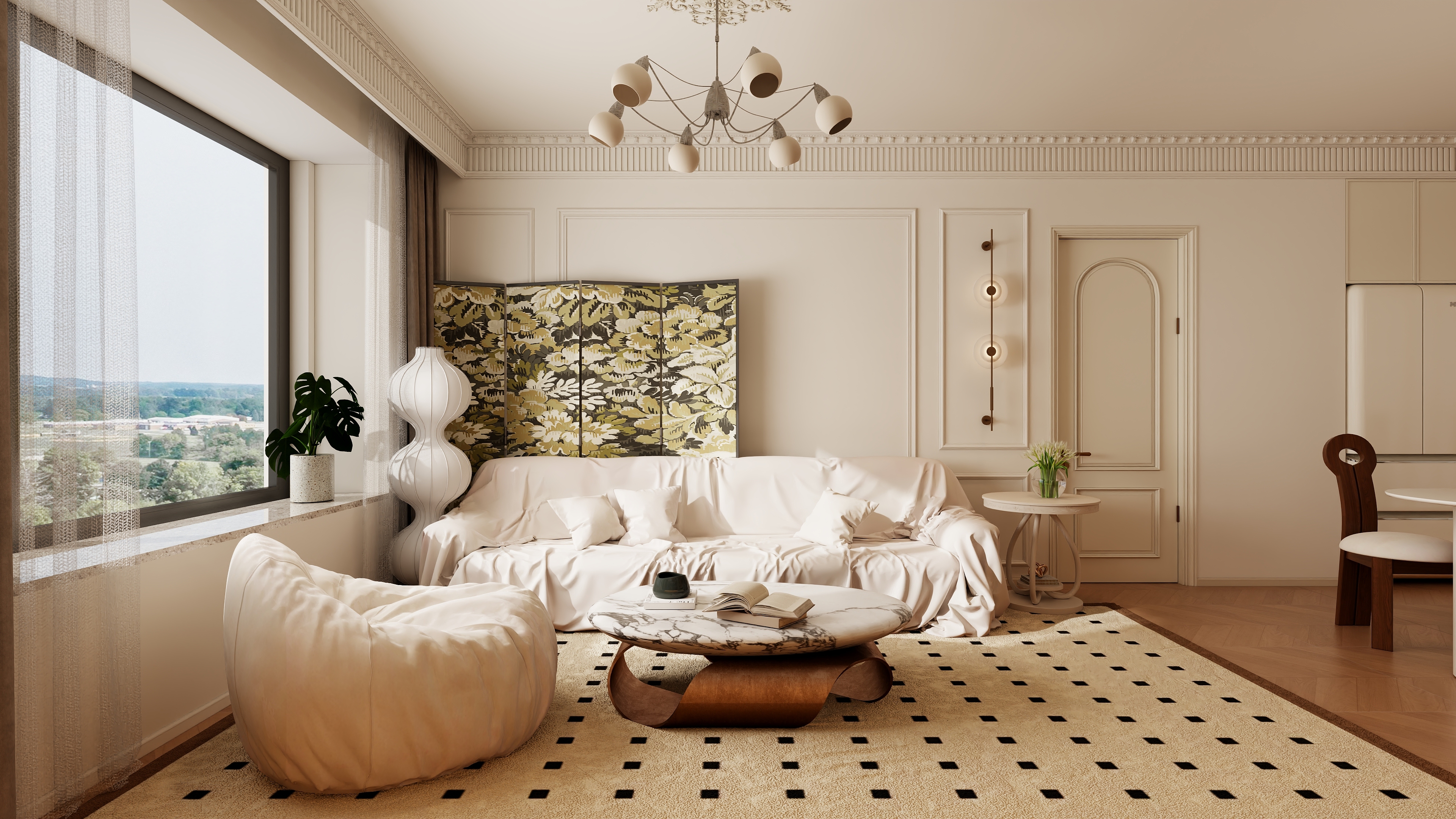 星空设计工作室Design-奶油91㎡3室-装修设计方案