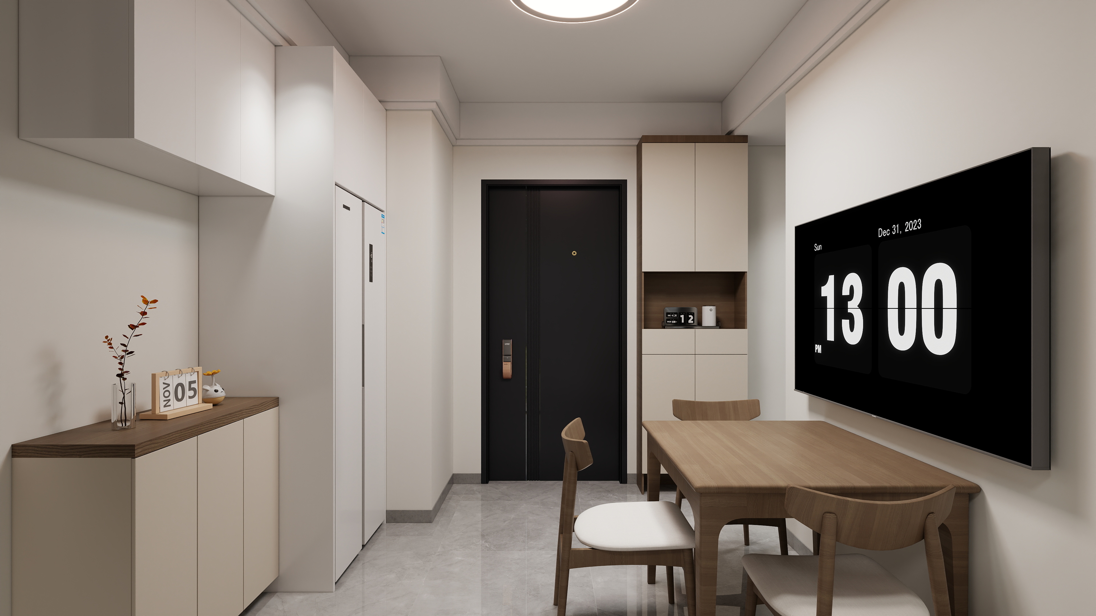 星空设计500一套-现代简约50㎡2室装修效果图