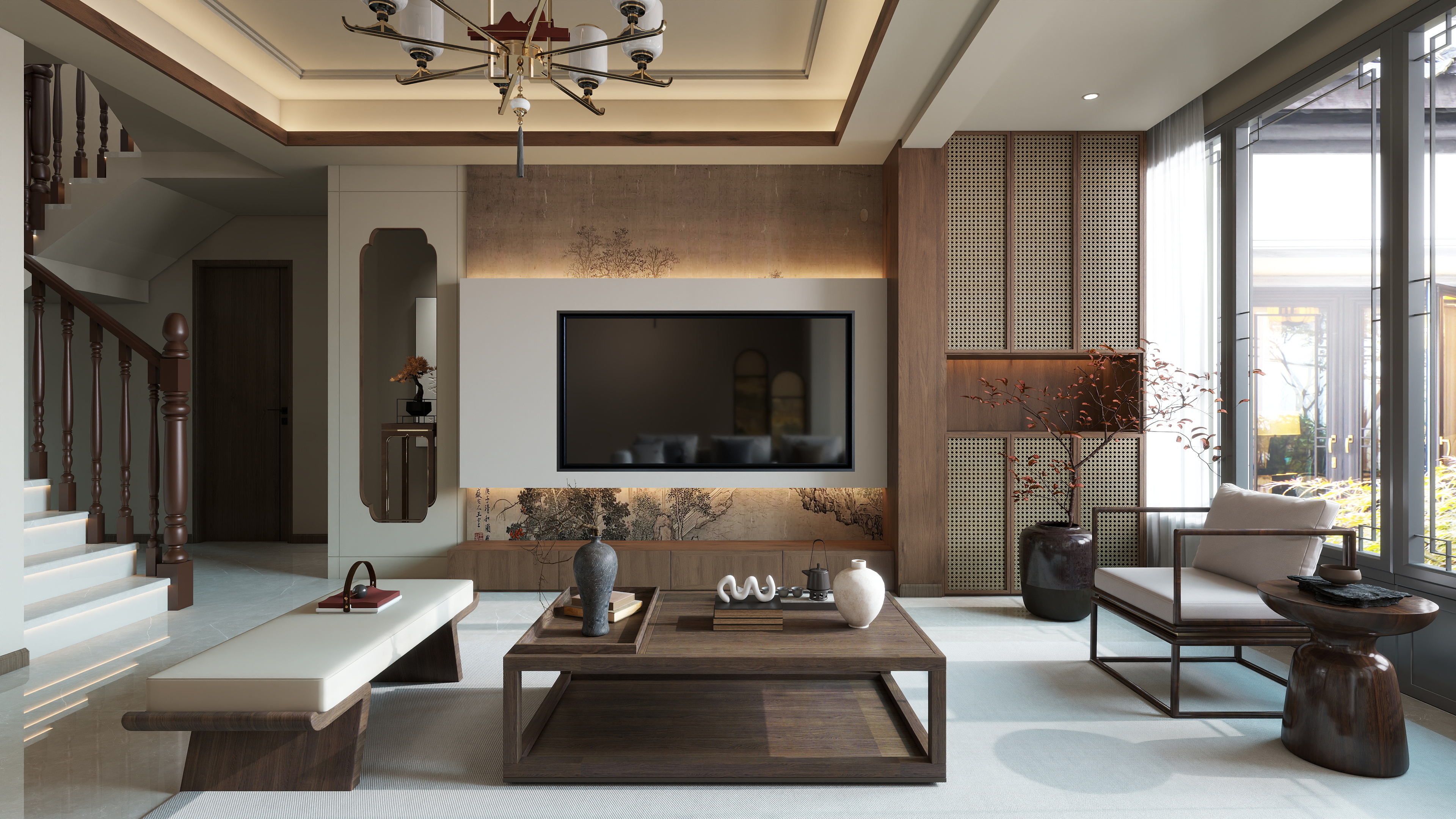 星空设计工作室Design-新中式111㎡1室-装修设计方案