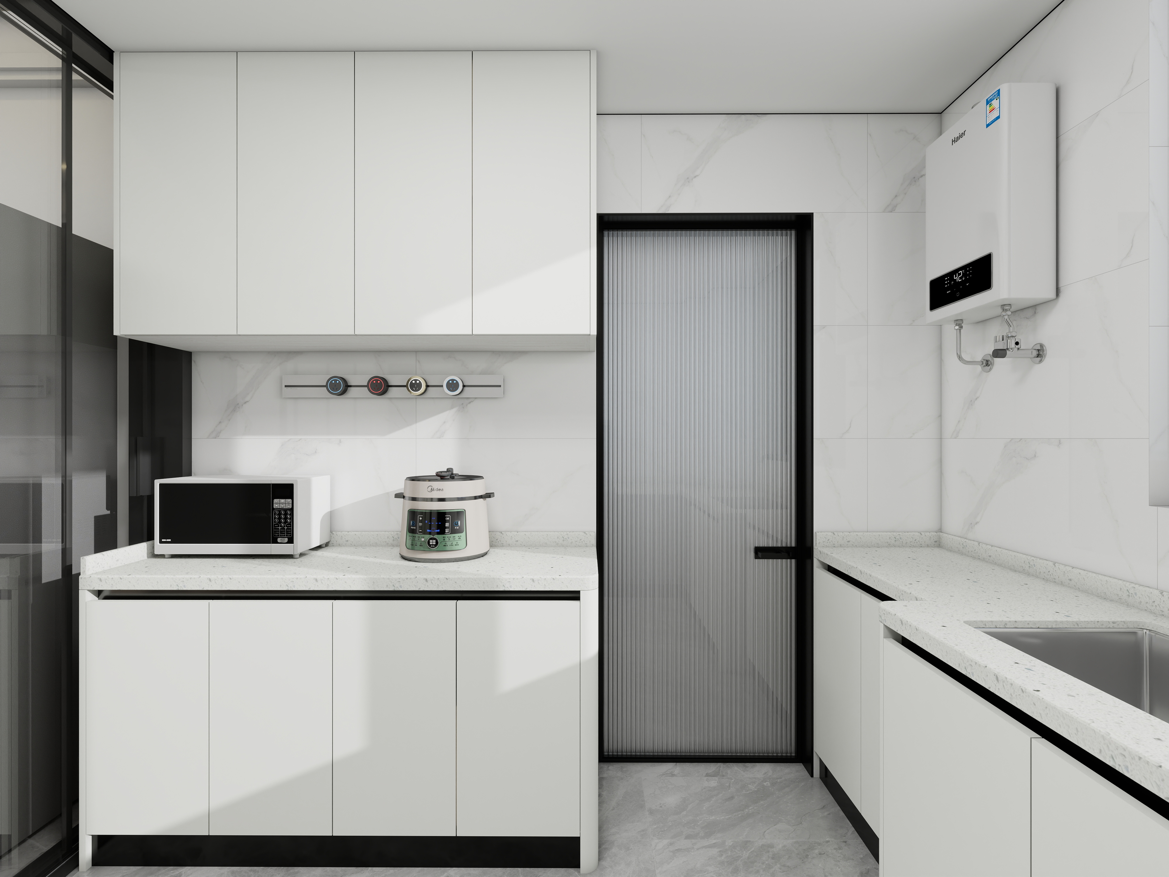 183****5716CCDp-春天之湖1-204一层厨房装修效果图第5张