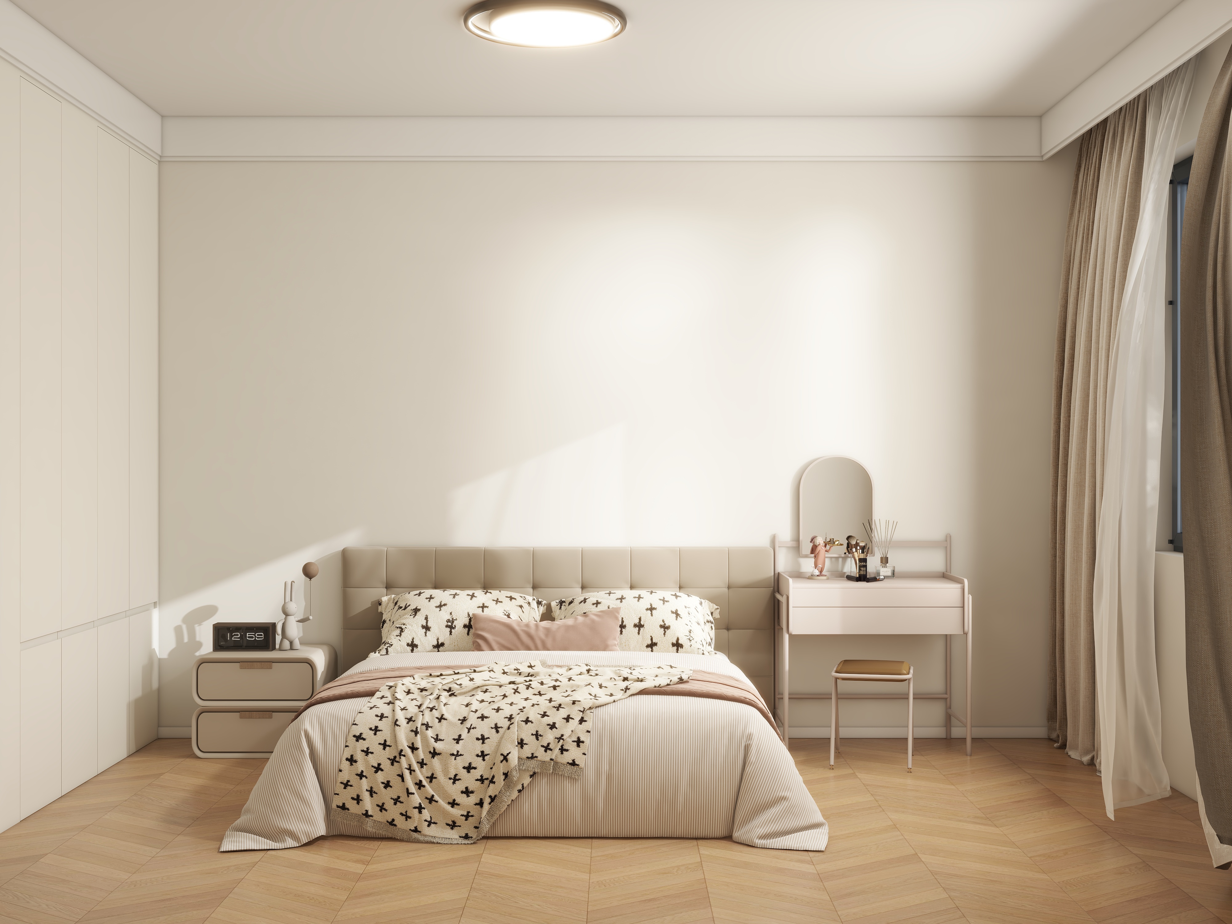 设计师珂源-农行宿舍现代简约151㎡3室装修效果图