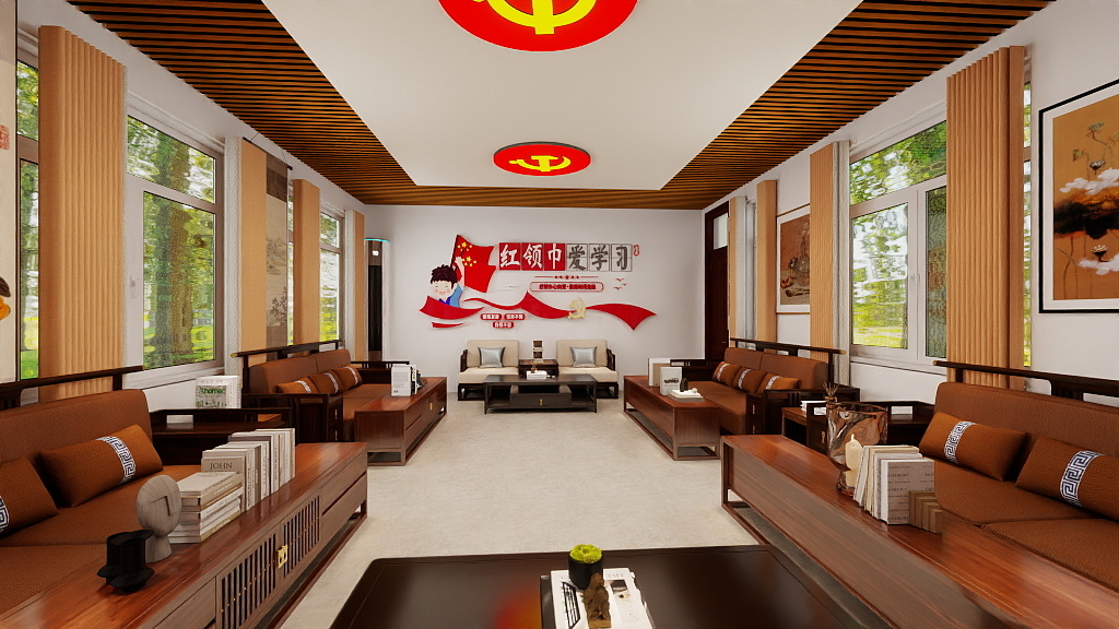 玩艺人-甘溪红军小学《接待室》设计方案-装修设计方案