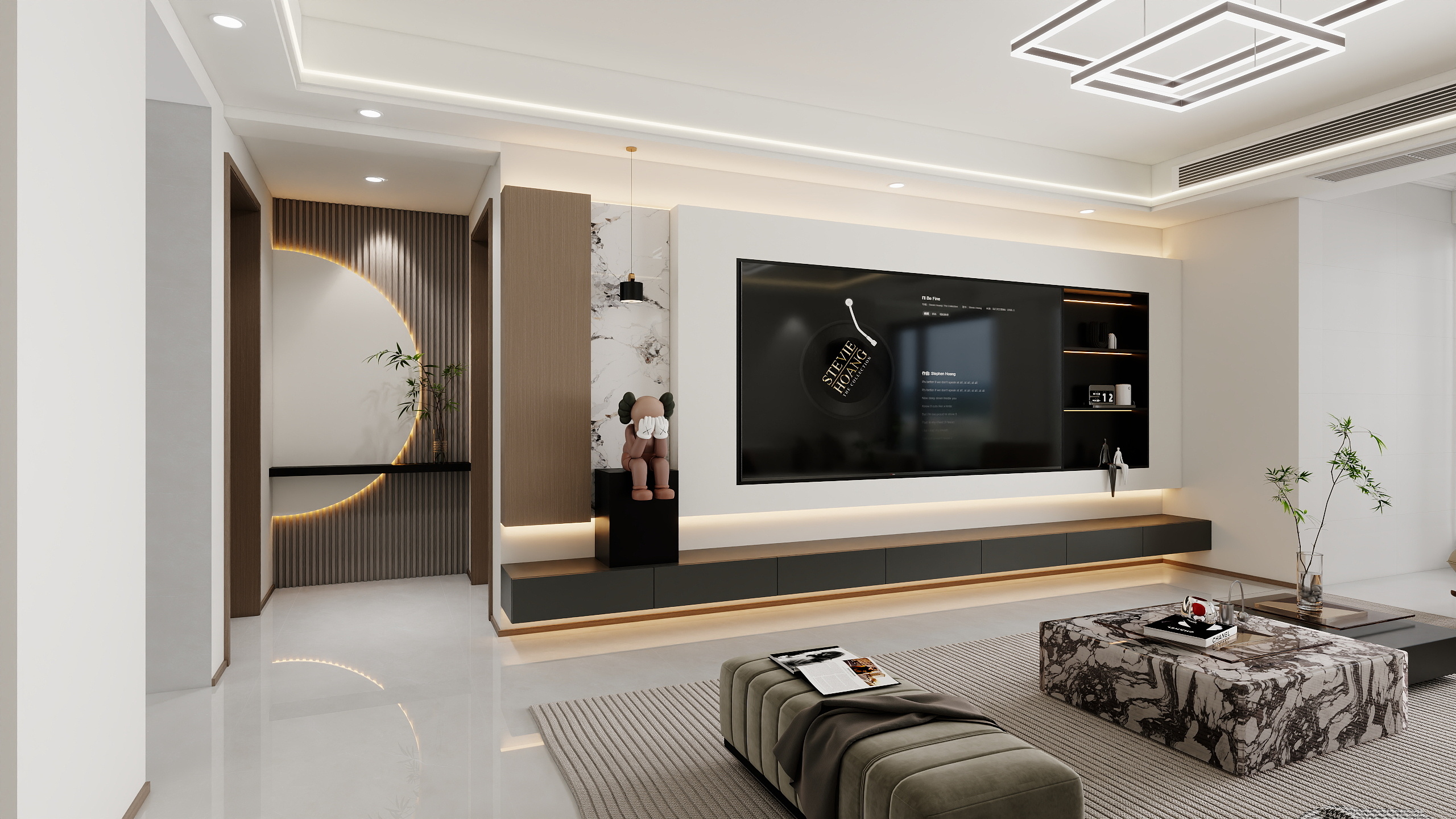 雾漫樱纪-127平 三室装修效果图