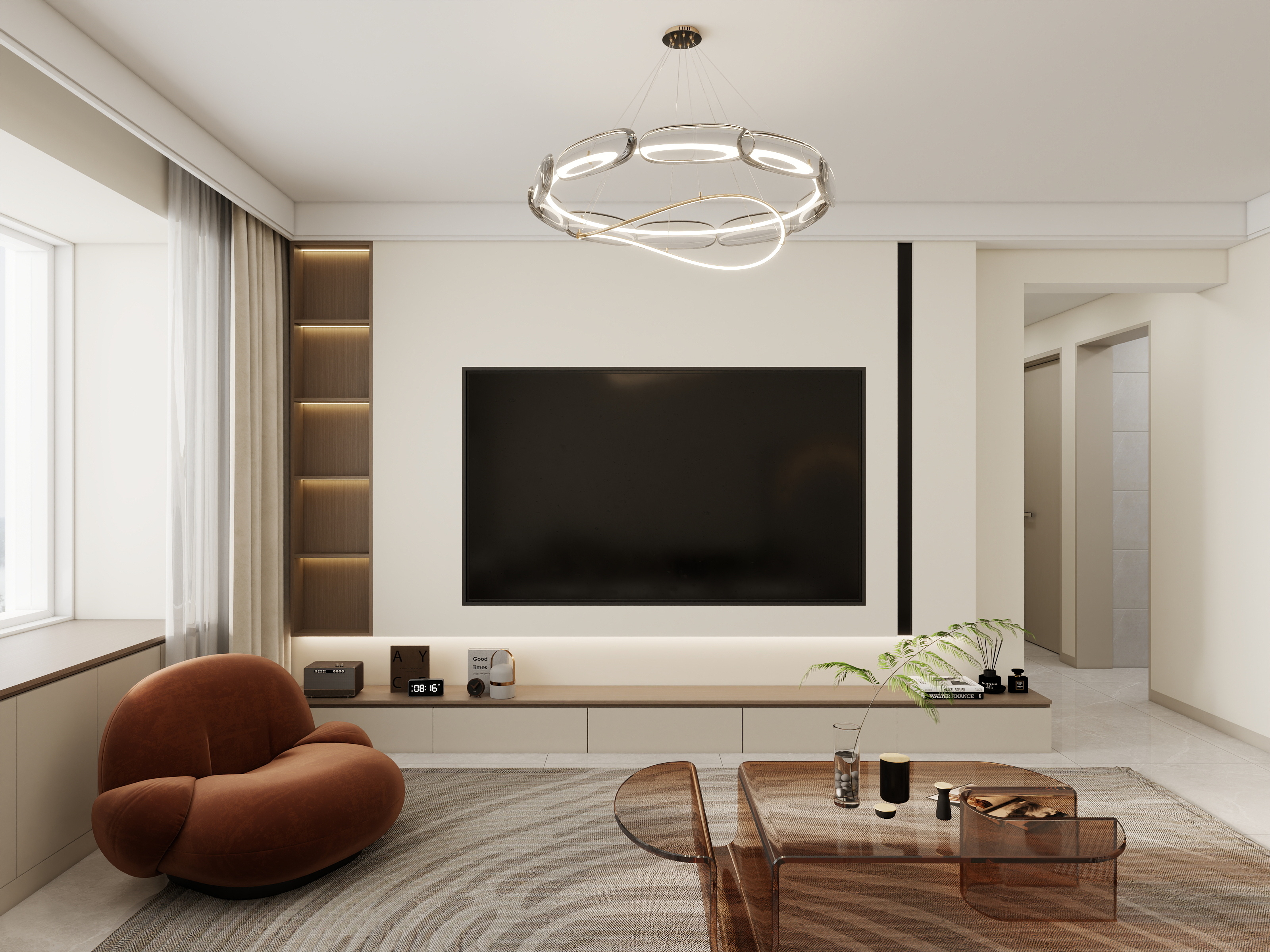 李青越-108平现代简约三居室装修效果图