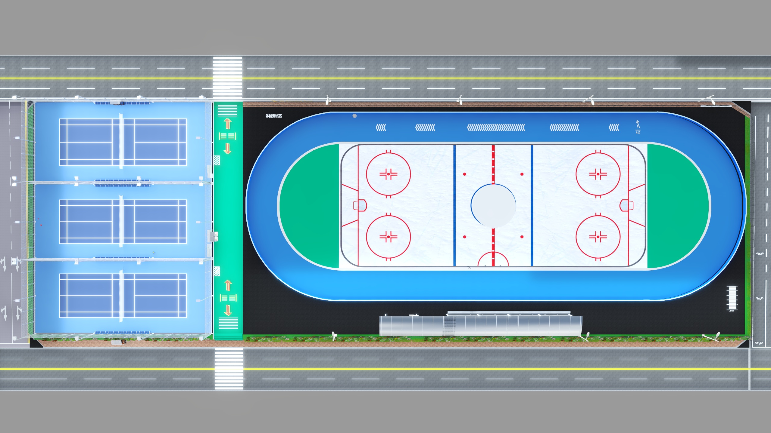 尹成伟-轮滑训练场、网球场-规划方案-装修设计方案