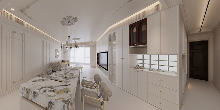 室内设计师飘然-​三远大爱城法式奶油-装修设计方案