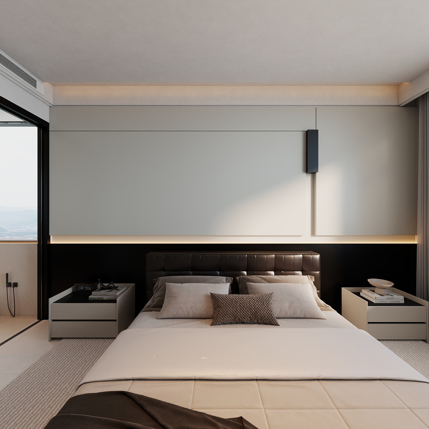 艺雅丽-222平现代轻奢 一层主卧装修效果图第3张