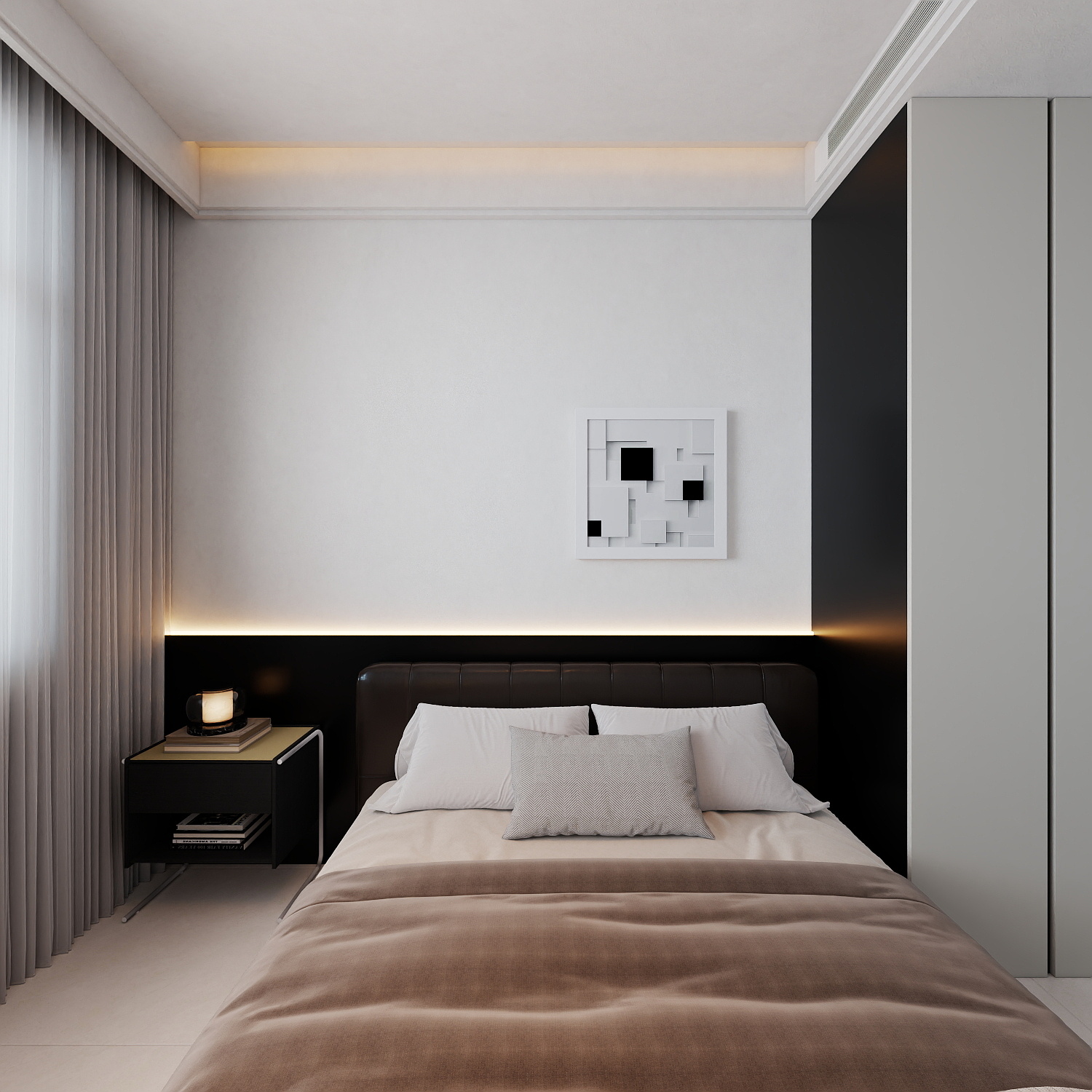 艺雅丽-222平现代轻奢 一层北次卧装修效果图第3张