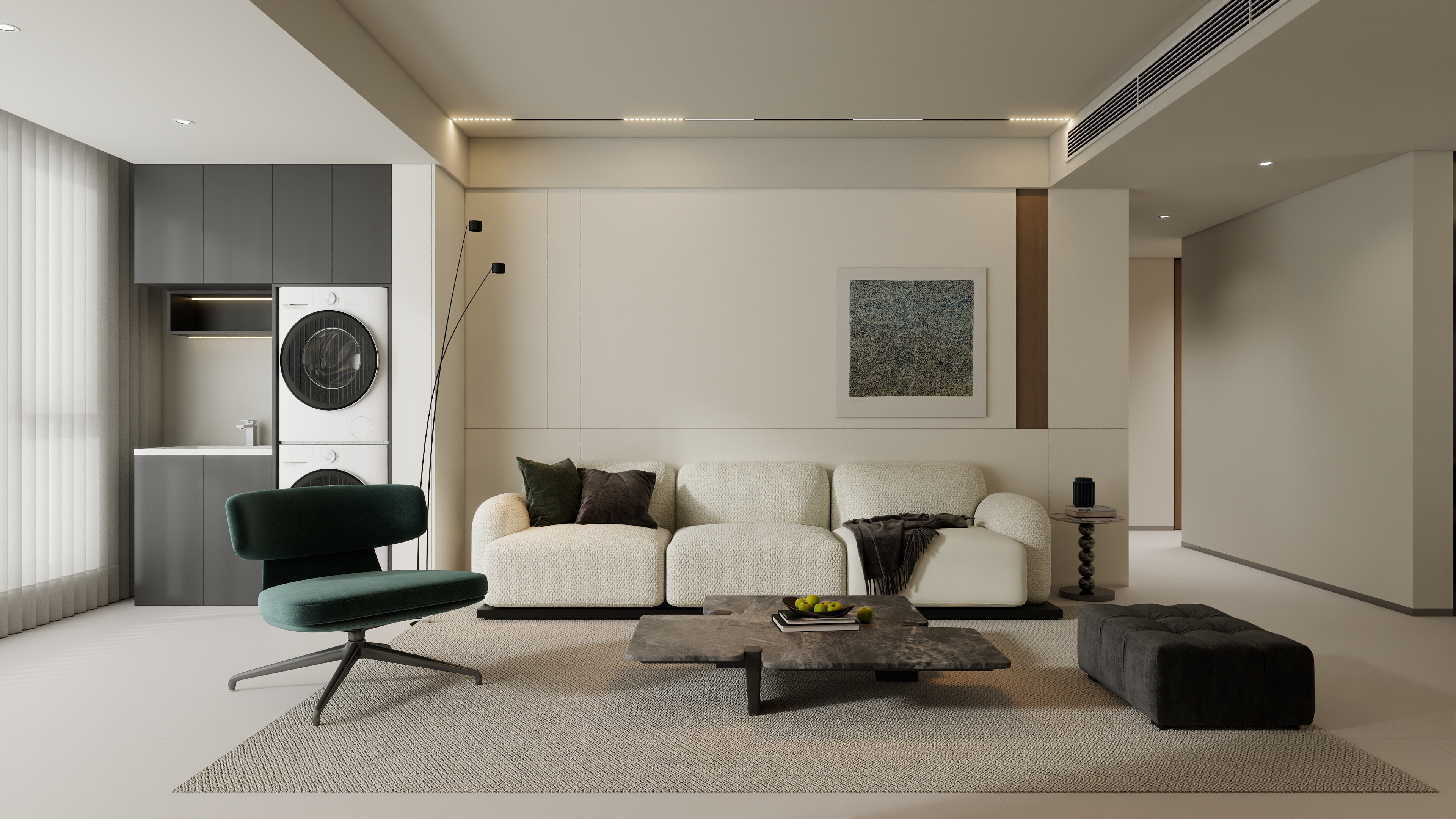 至简名设一钱春-130平现代简约四居室【何】-装修设计方案