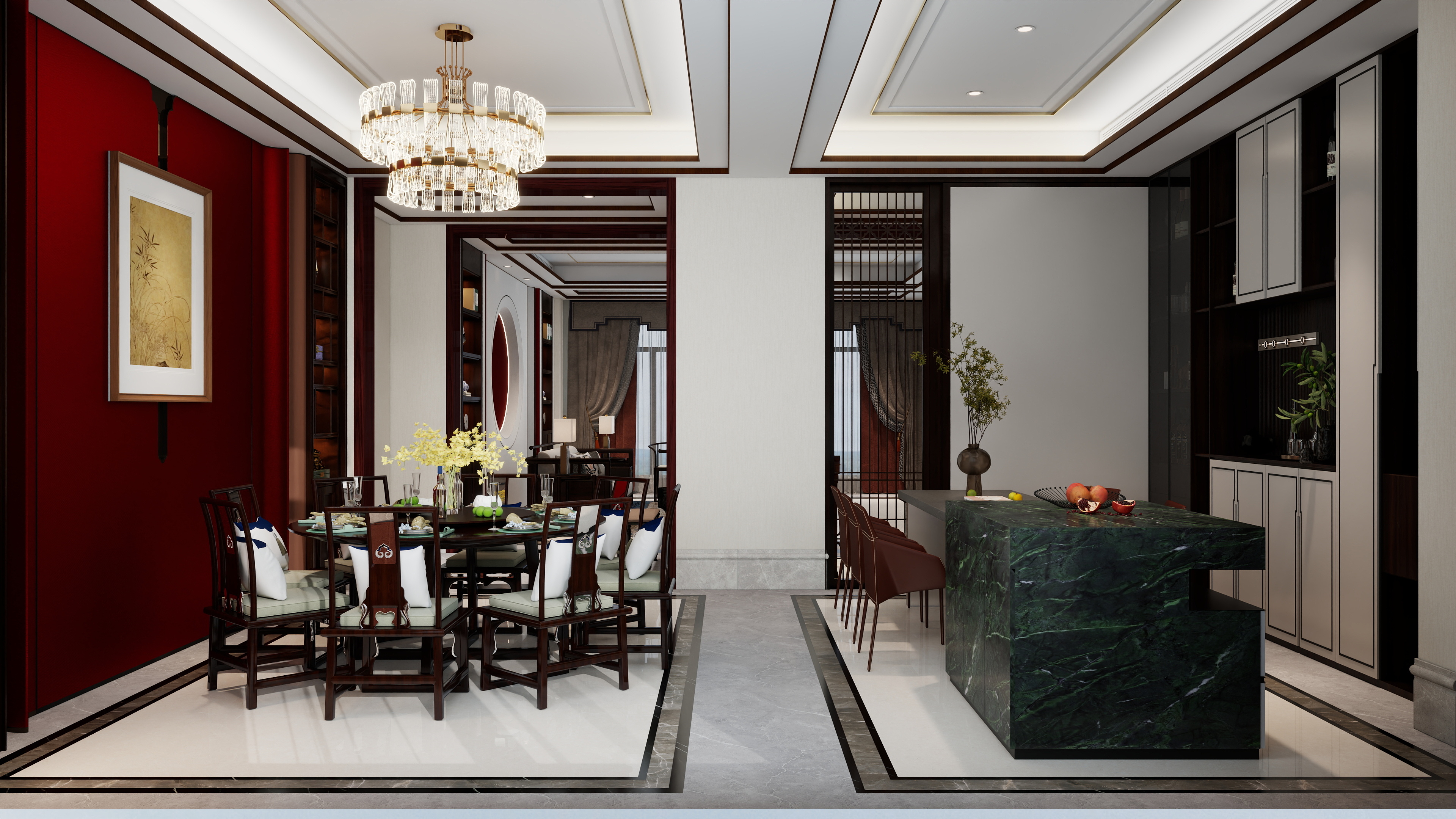 大金空调官方-唐风雅韵：古典与现代交融的家居空间装修效果图