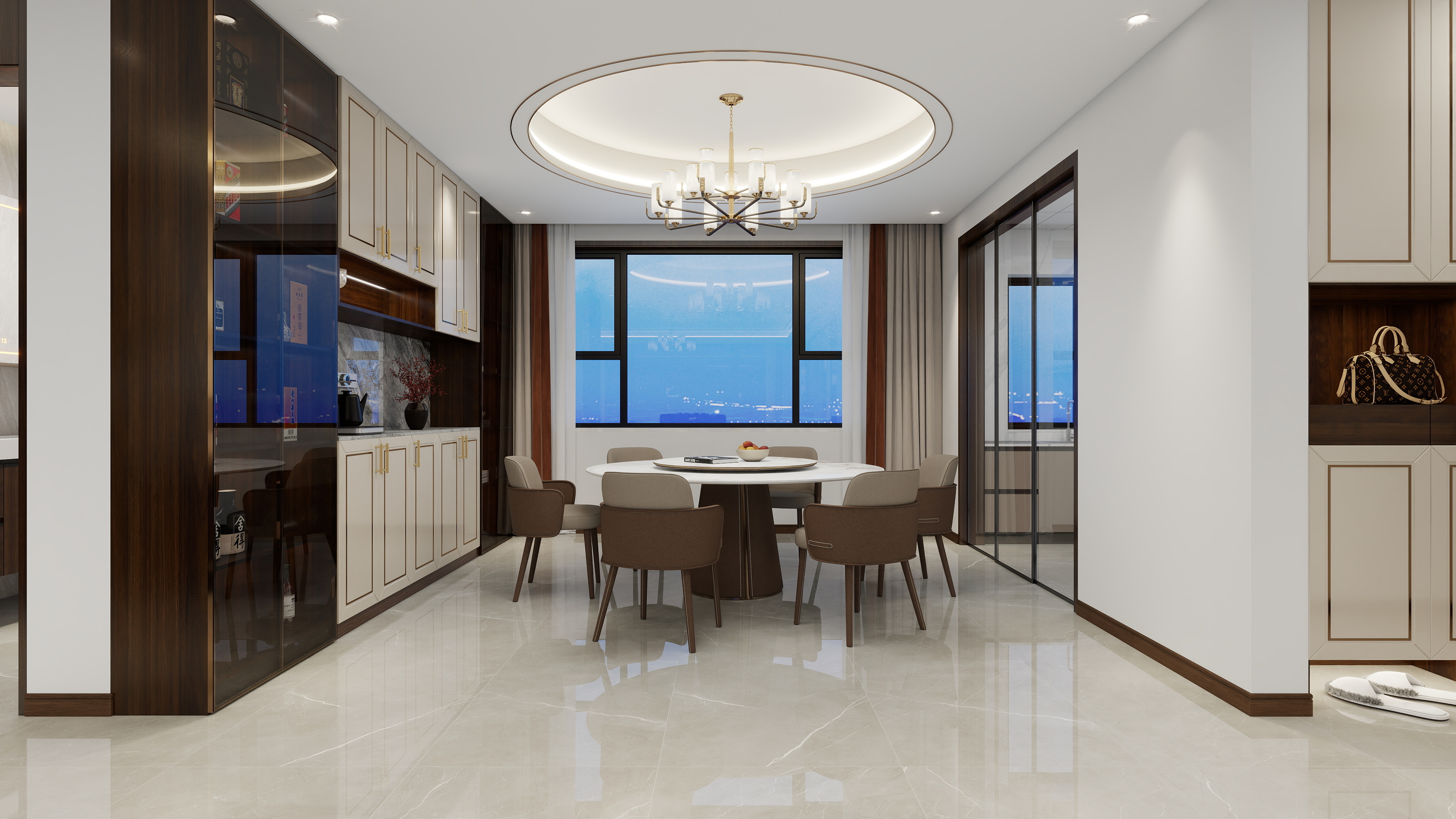 画巢设计工作室-新中式跃层400平装修效果图