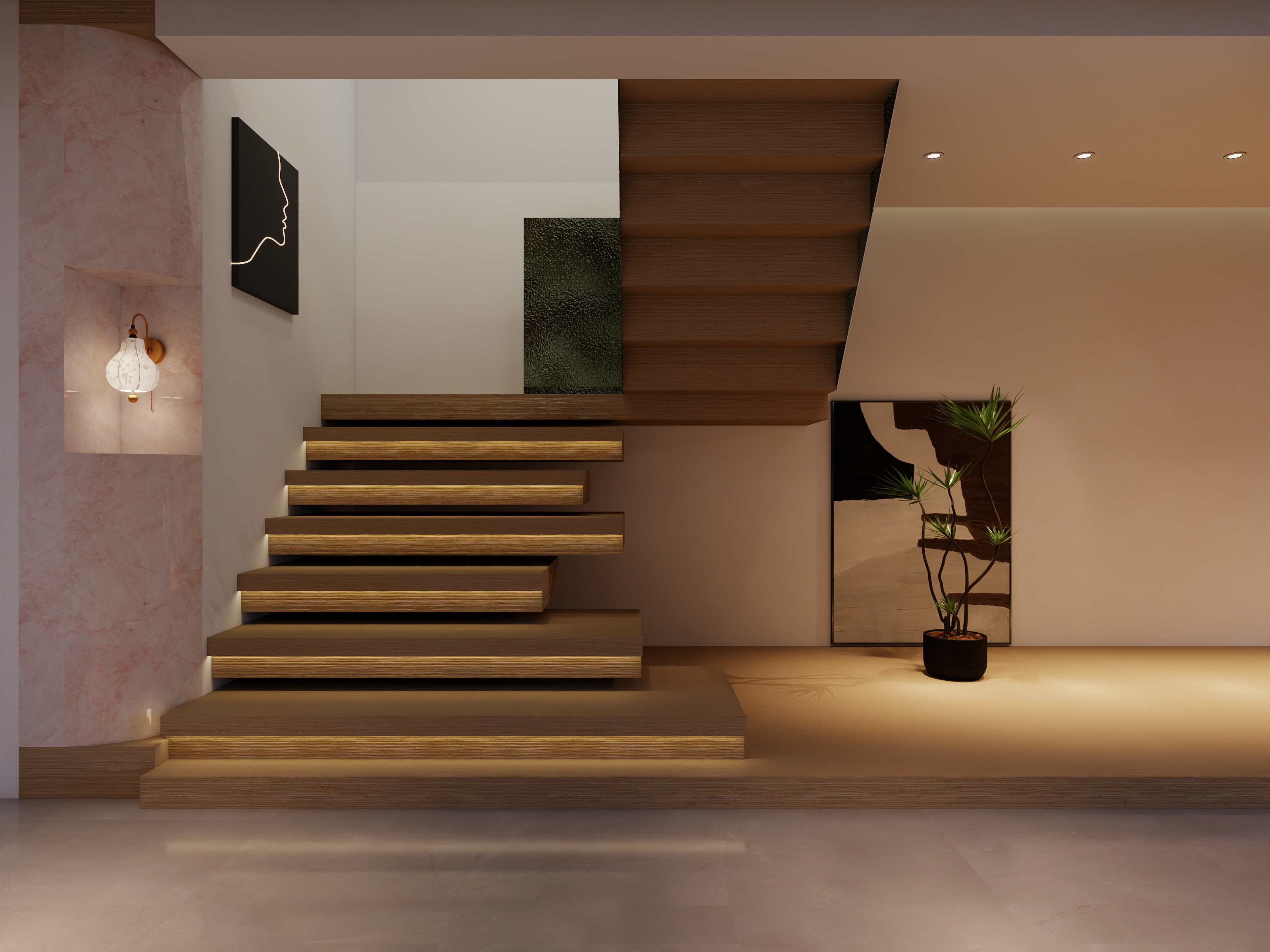 设计师至铭-夜间打光-大平层 -装修设计方案