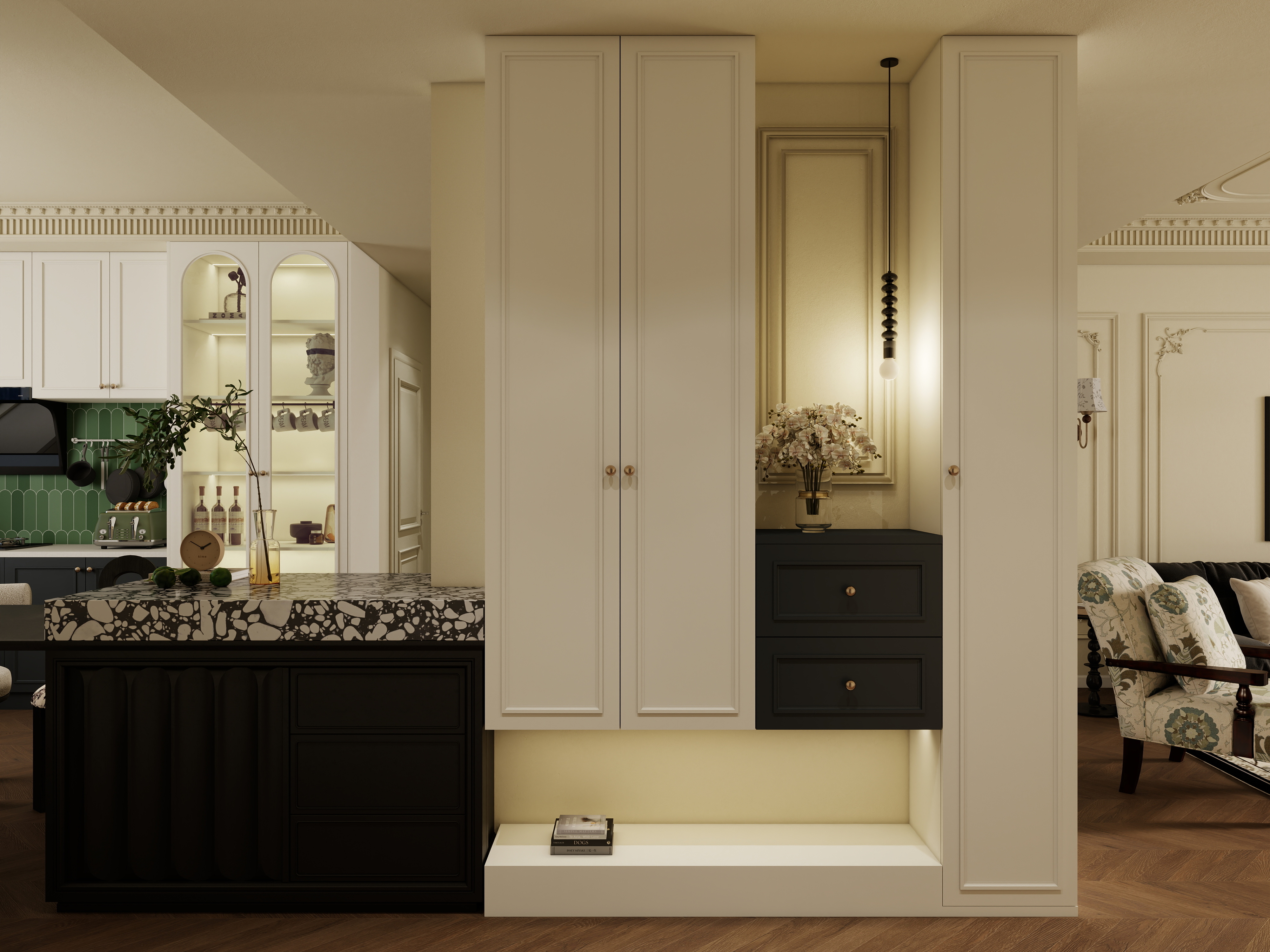 -1900.-105平法式复古-装修设计方案