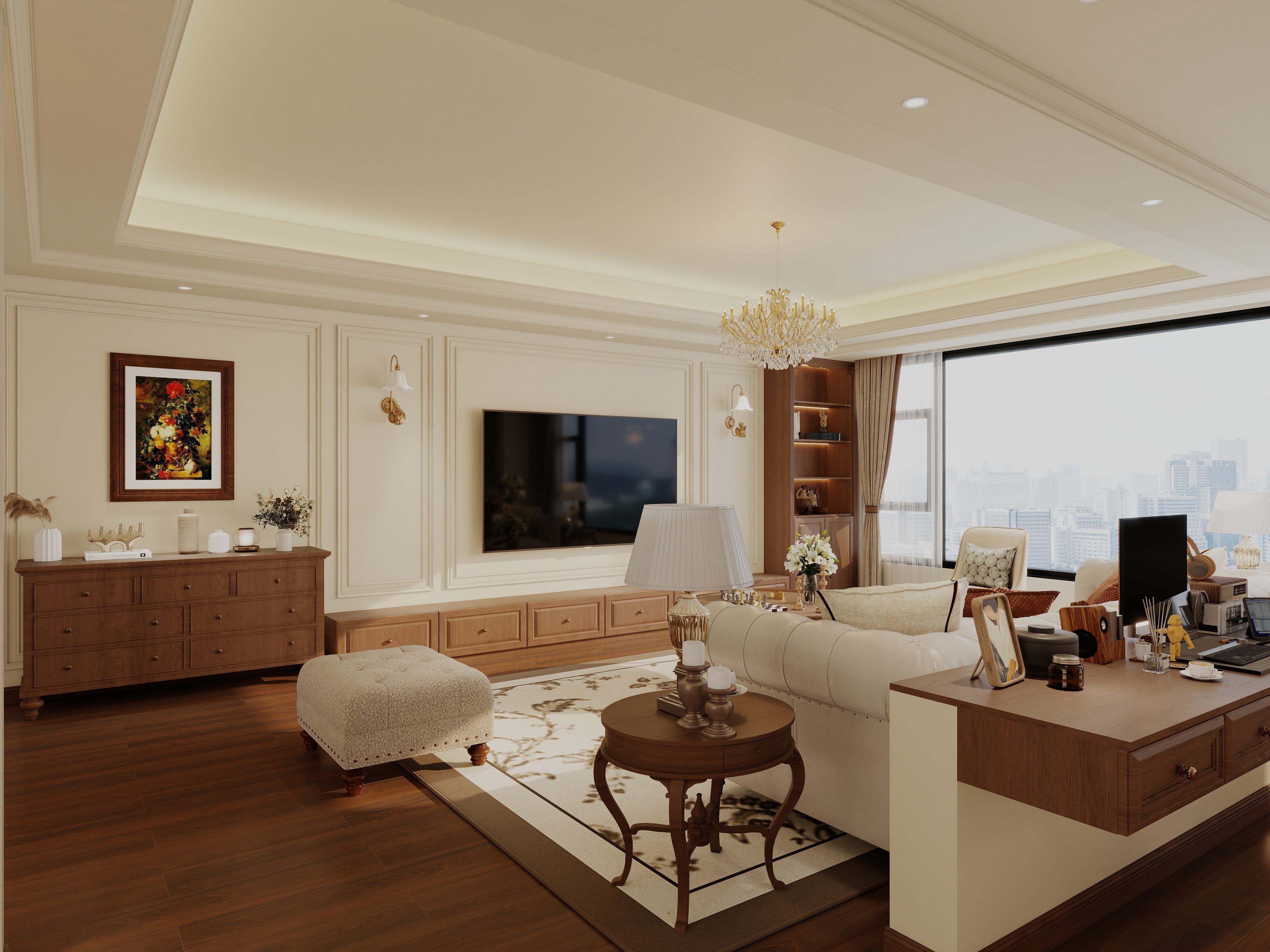 艺雅丽-220平简美 装修效果图