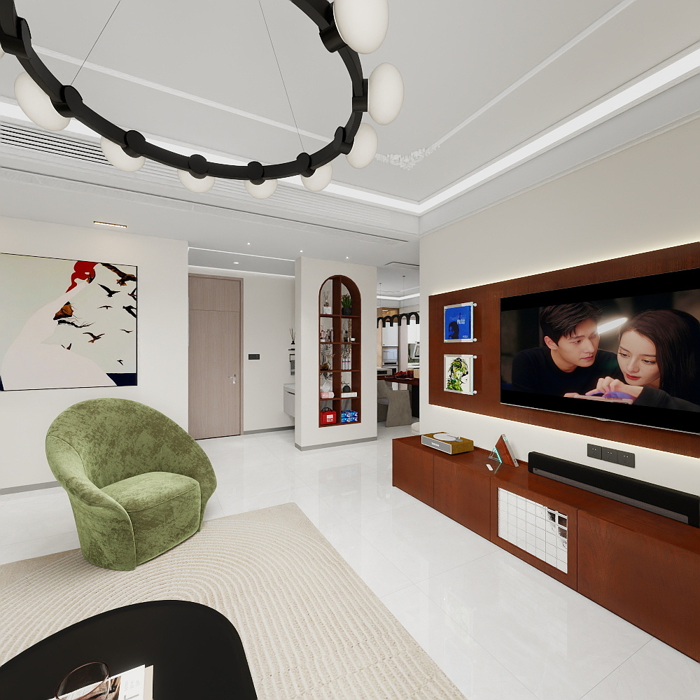 孤独的52赫兹-齐门人家现代简约132㎡2室装修效果图