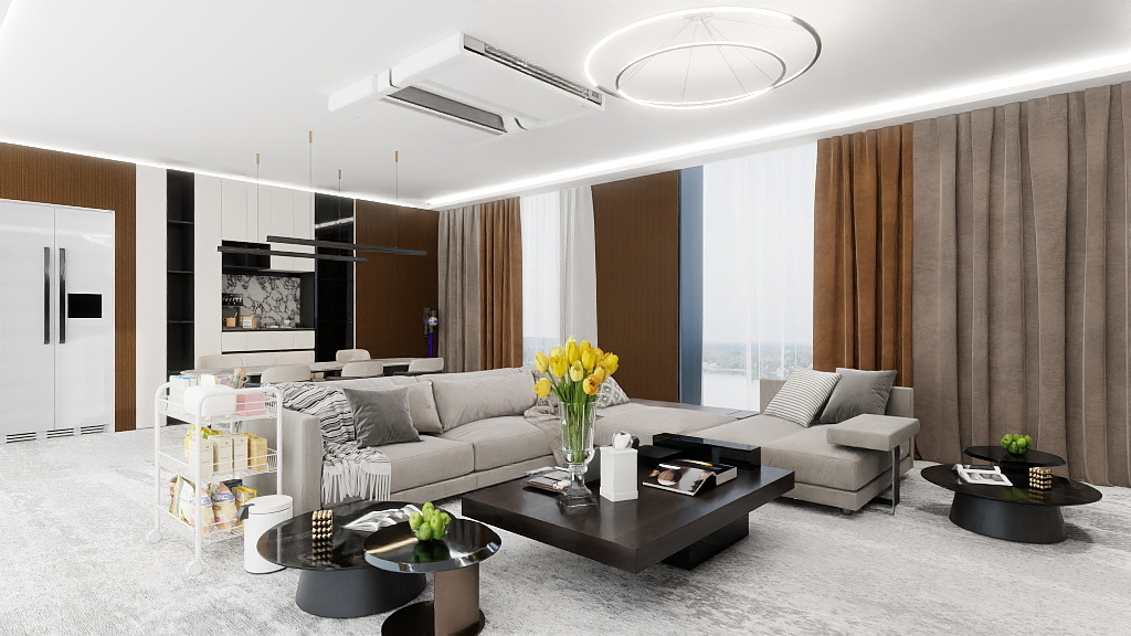 建筑设计陈先生-练习-大客厅（2）-装修设计方案