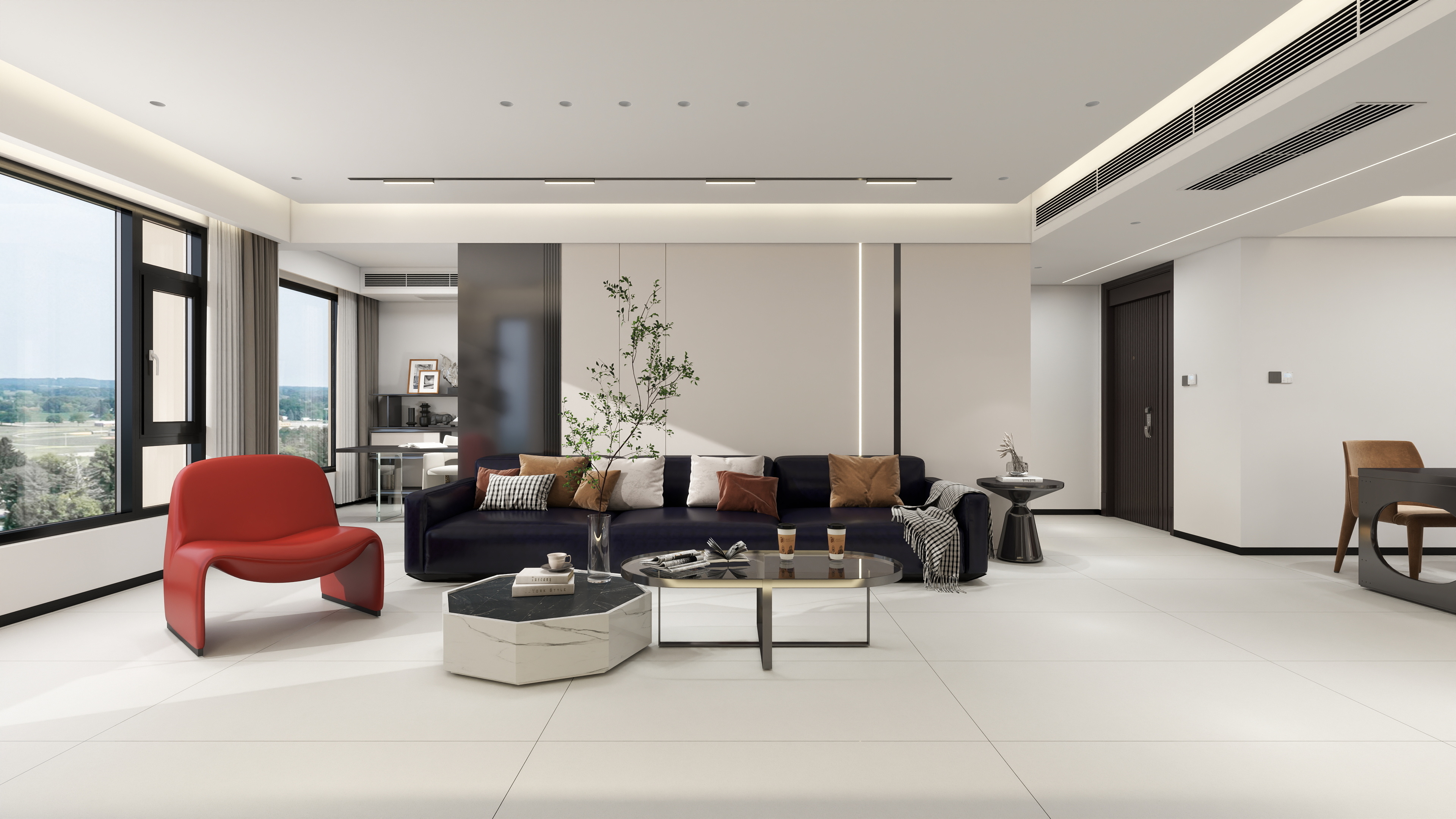 神马云在线-融合小区126㎡4室-装修设计方案