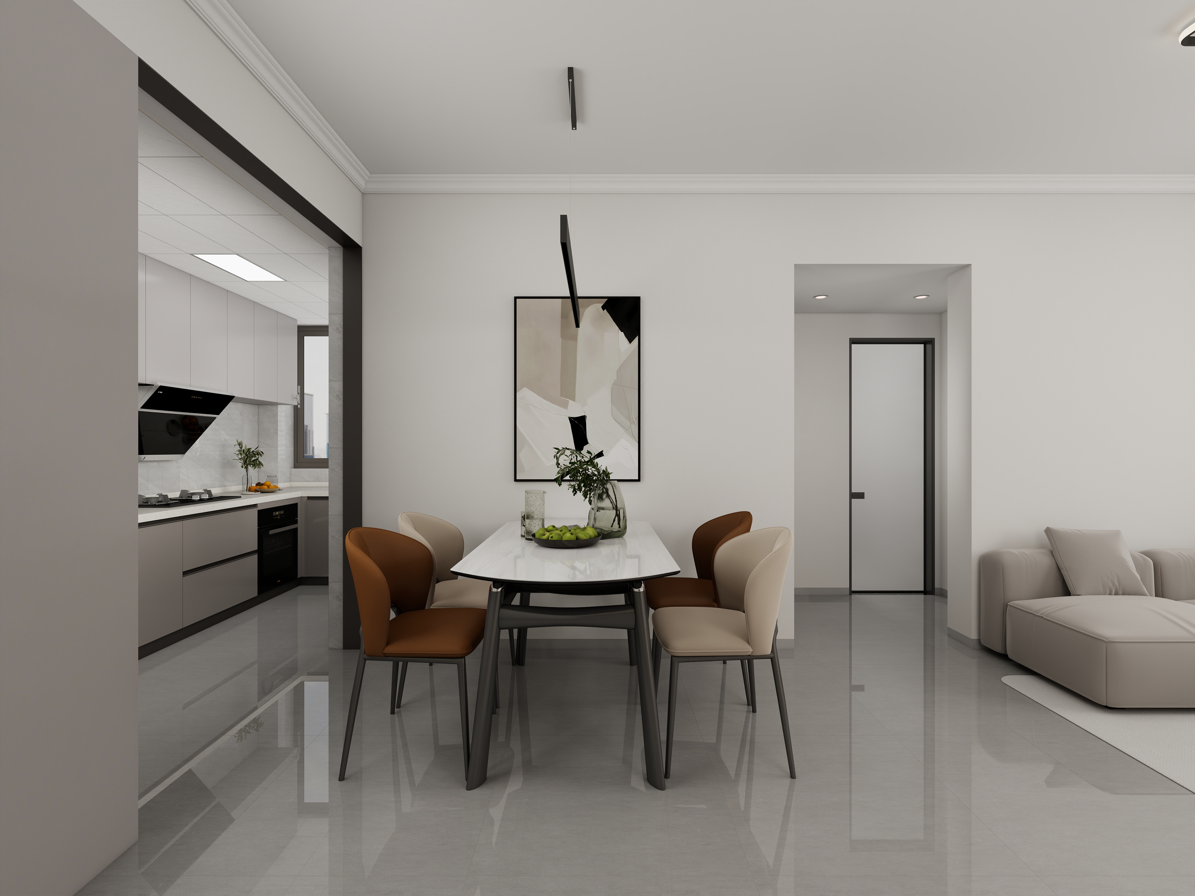 惠州装修找沫竹-惠州-锦河湾-浅灰装修效果图