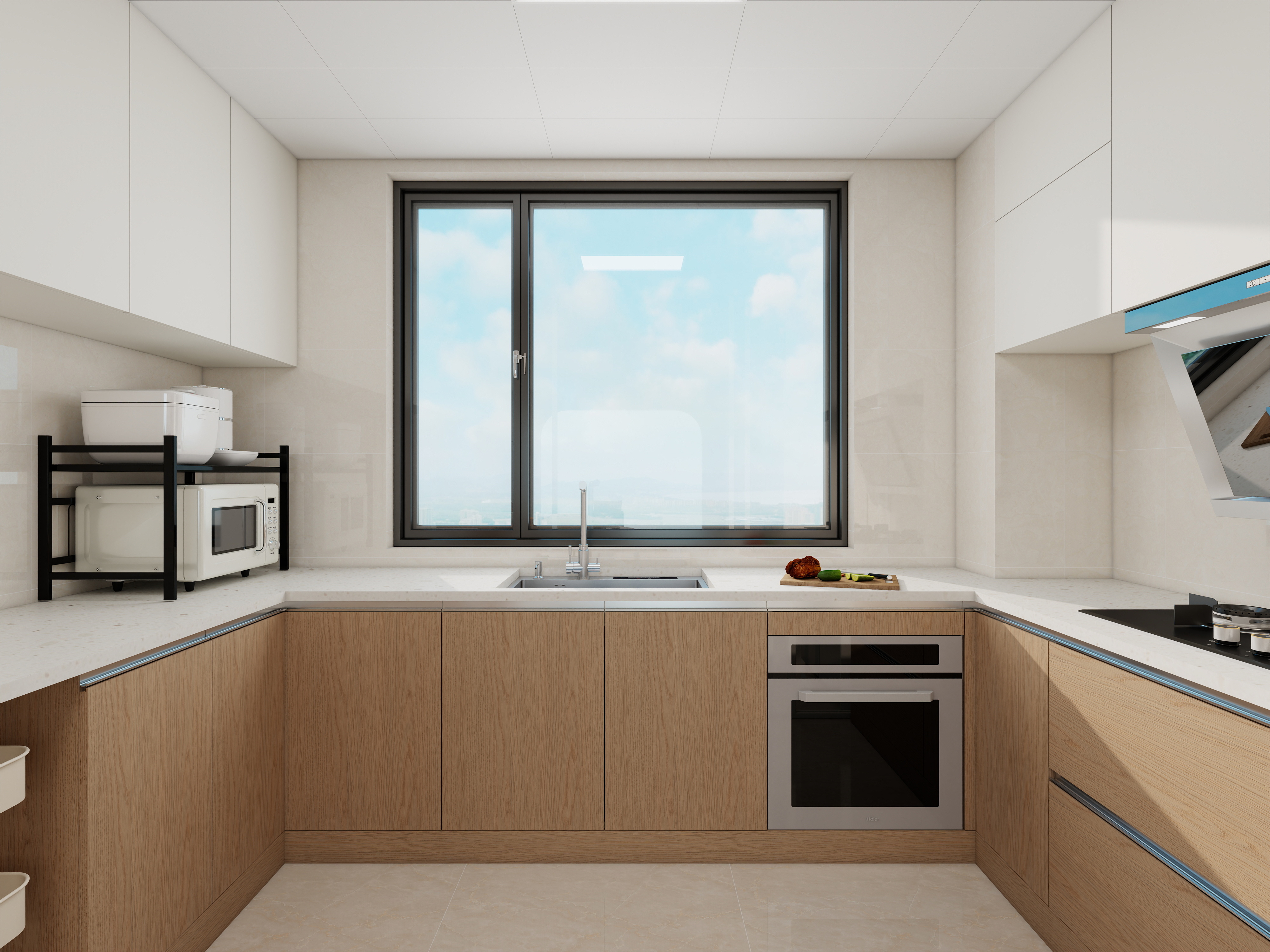 果乐设计-109方原木奶油风格三居室装修效果图