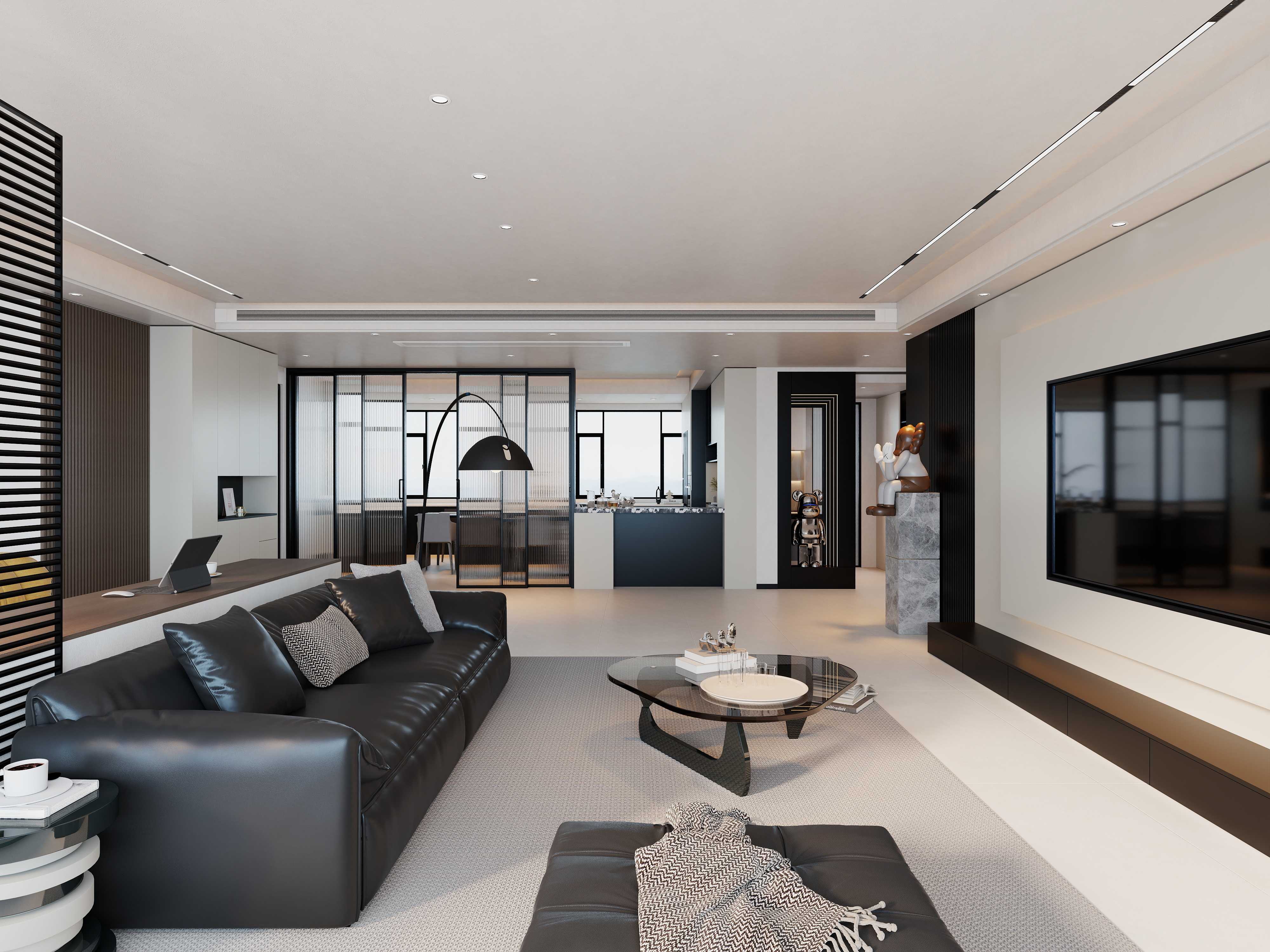 艺雅丽-222平现代轻奢 一层客餐厅装修效果图第5张