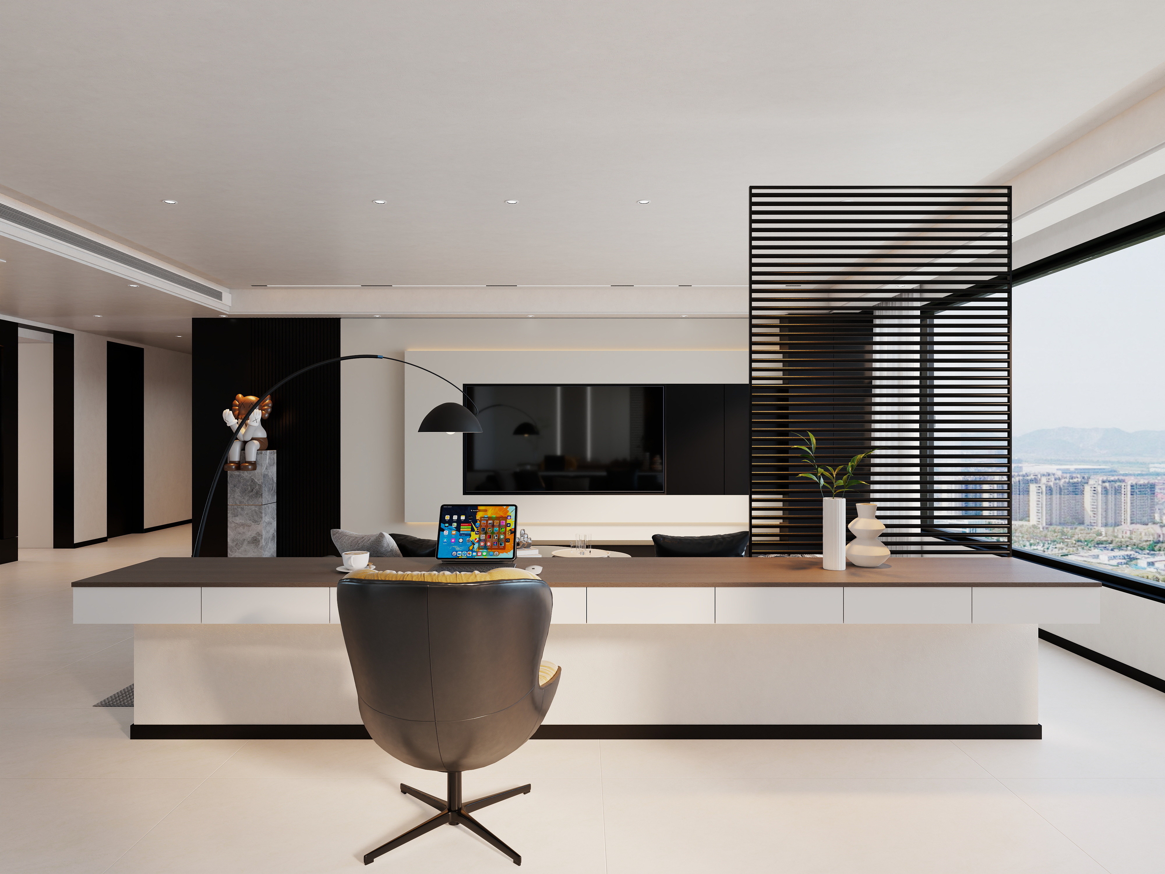 艺雅丽-222平现代轻奢 一层茶室装修效果图第1张