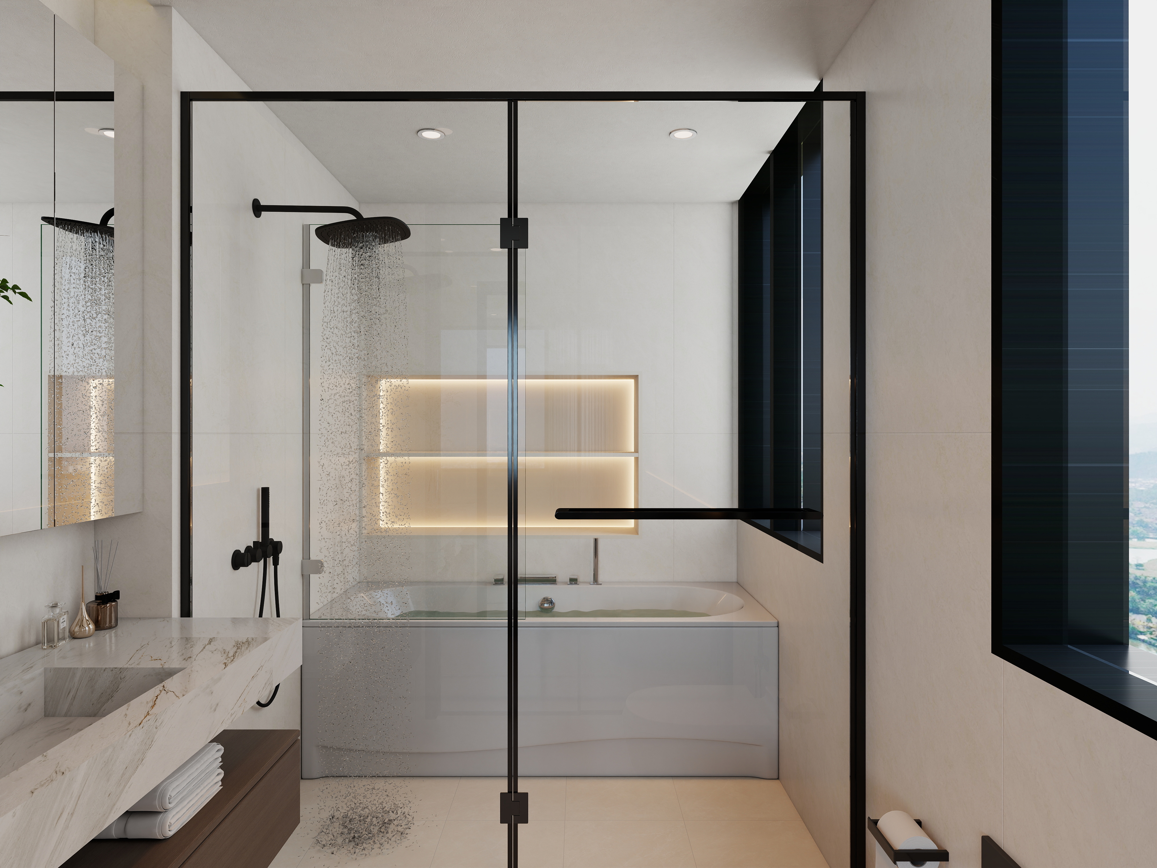 艺雅丽-222平现代轻奢 一层主卫装修效果图第2张