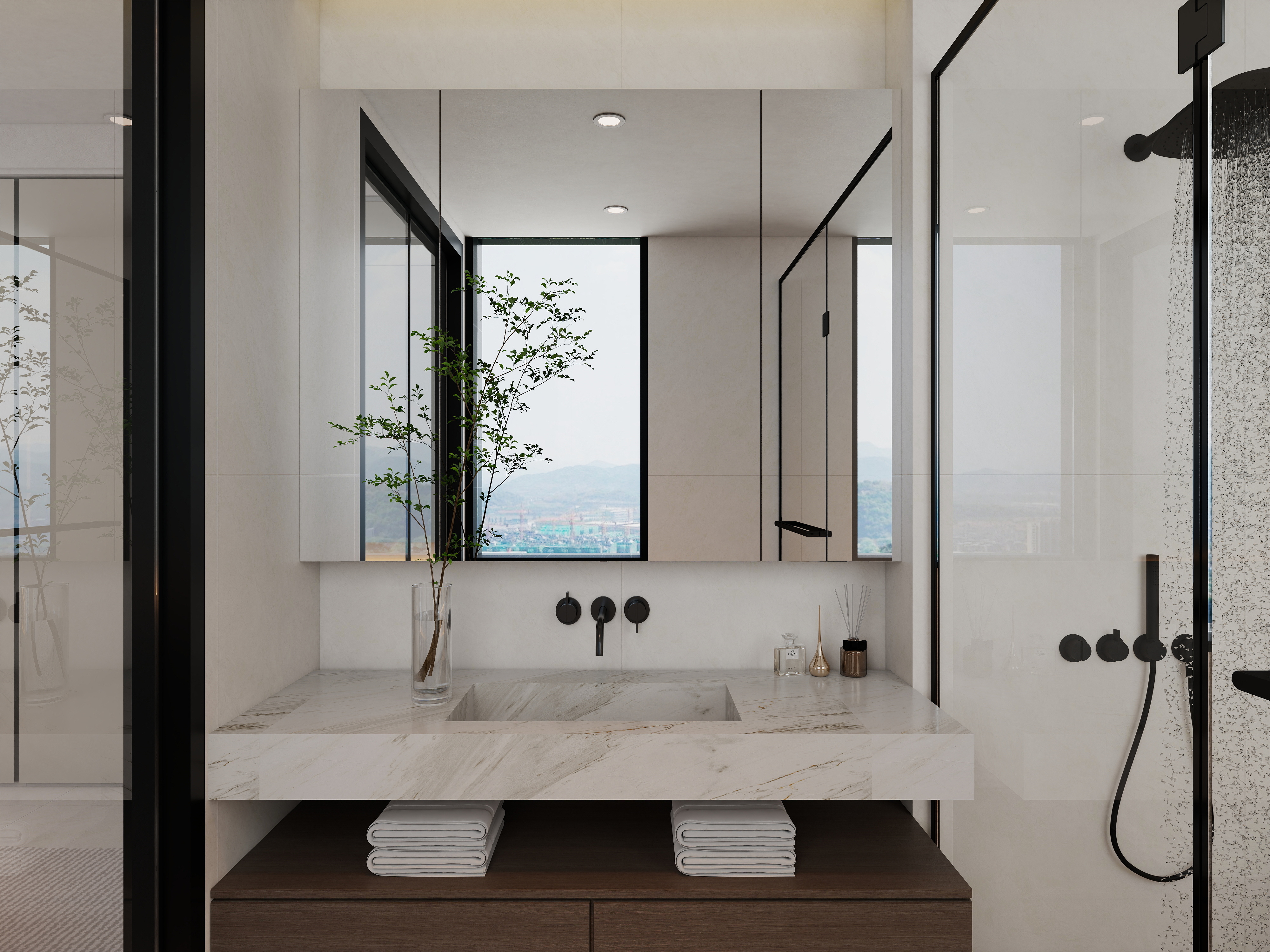 艺雅丽-222平现代轻奢 一层主卫装修效果图第1张