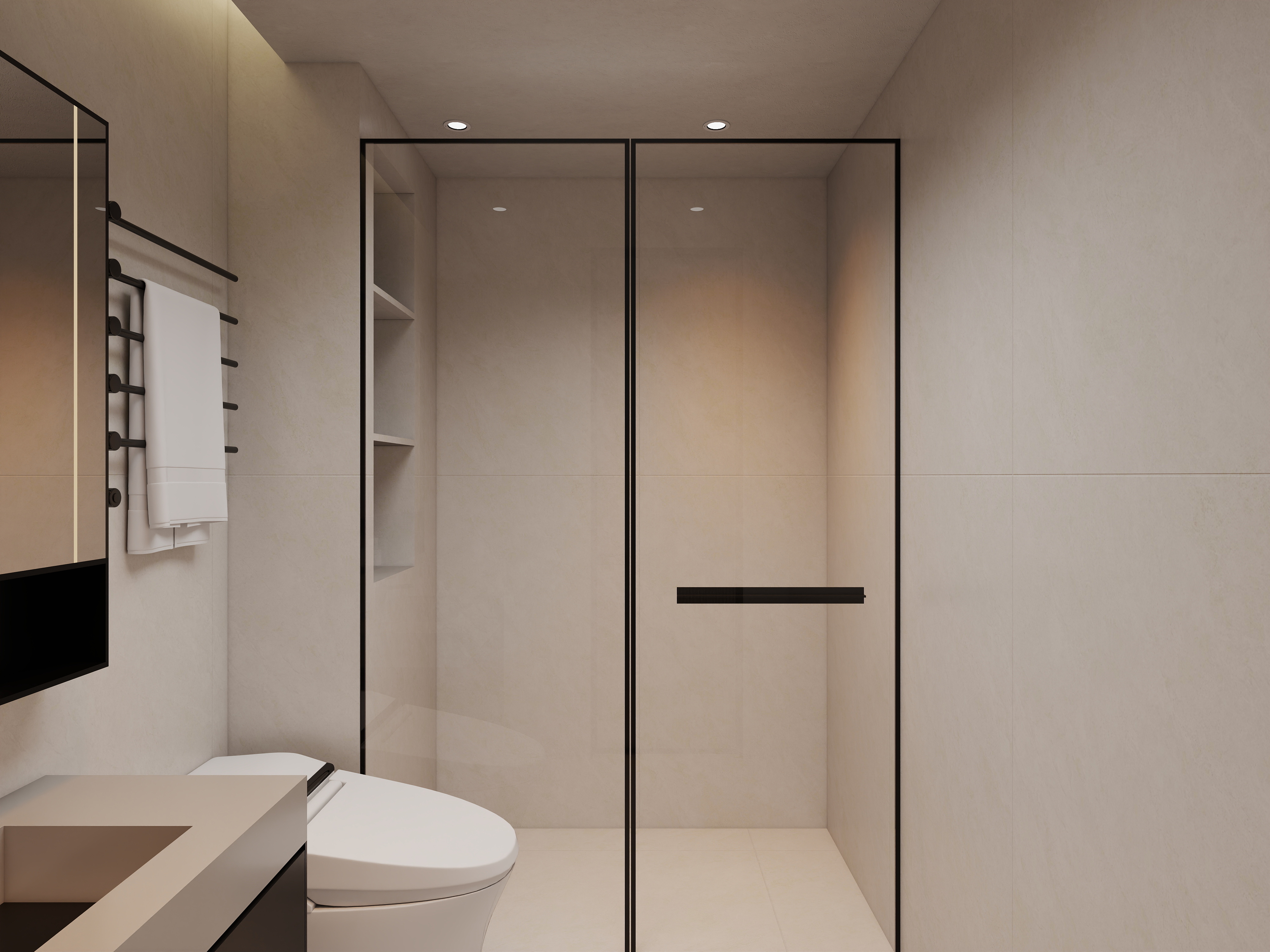 艺雅丽-222平现代轻奢 一层次卫装修效果图第1张