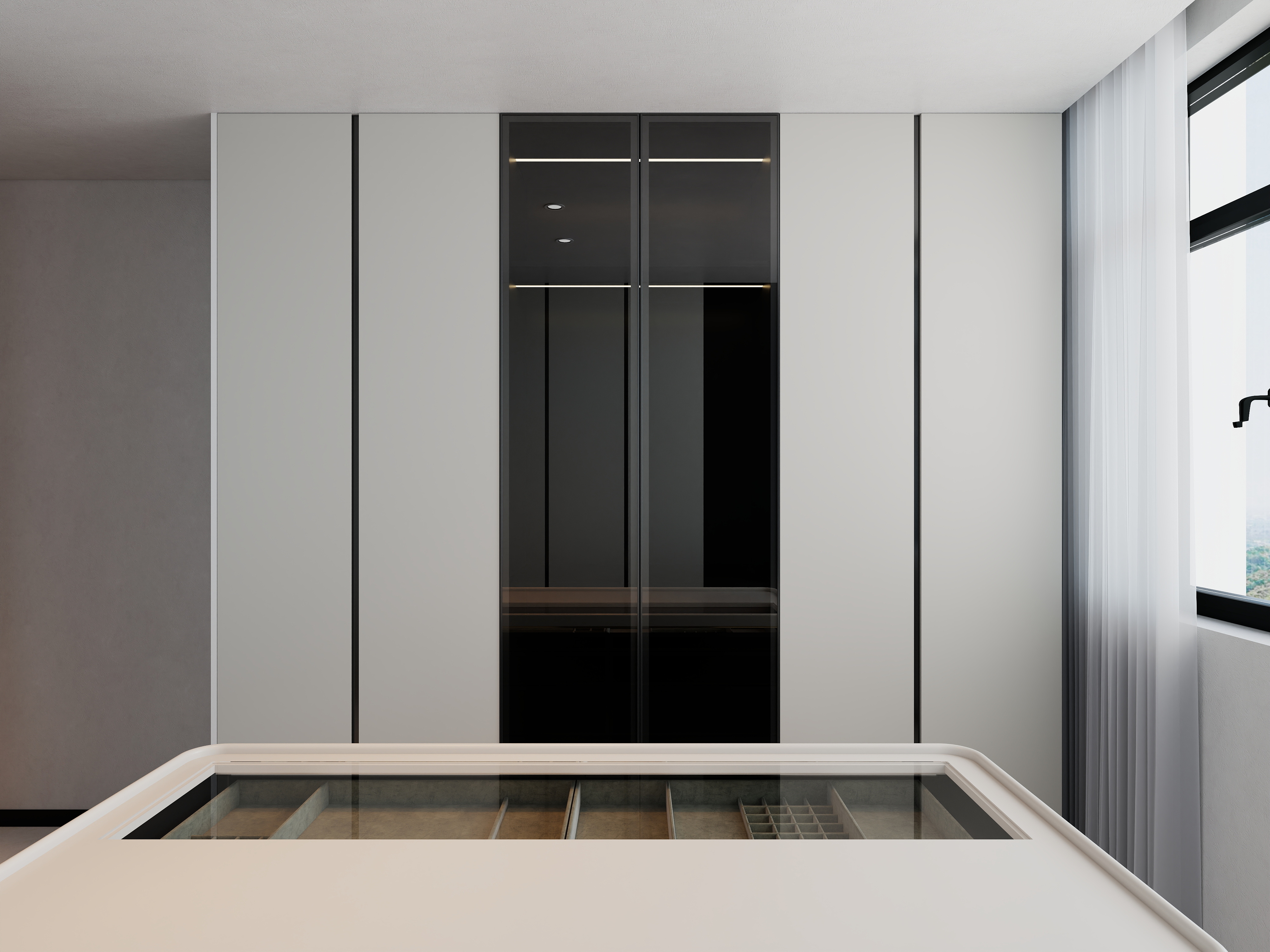 艺雅丽-222平现代轻奢 一层衣帽间装修效果图第1张