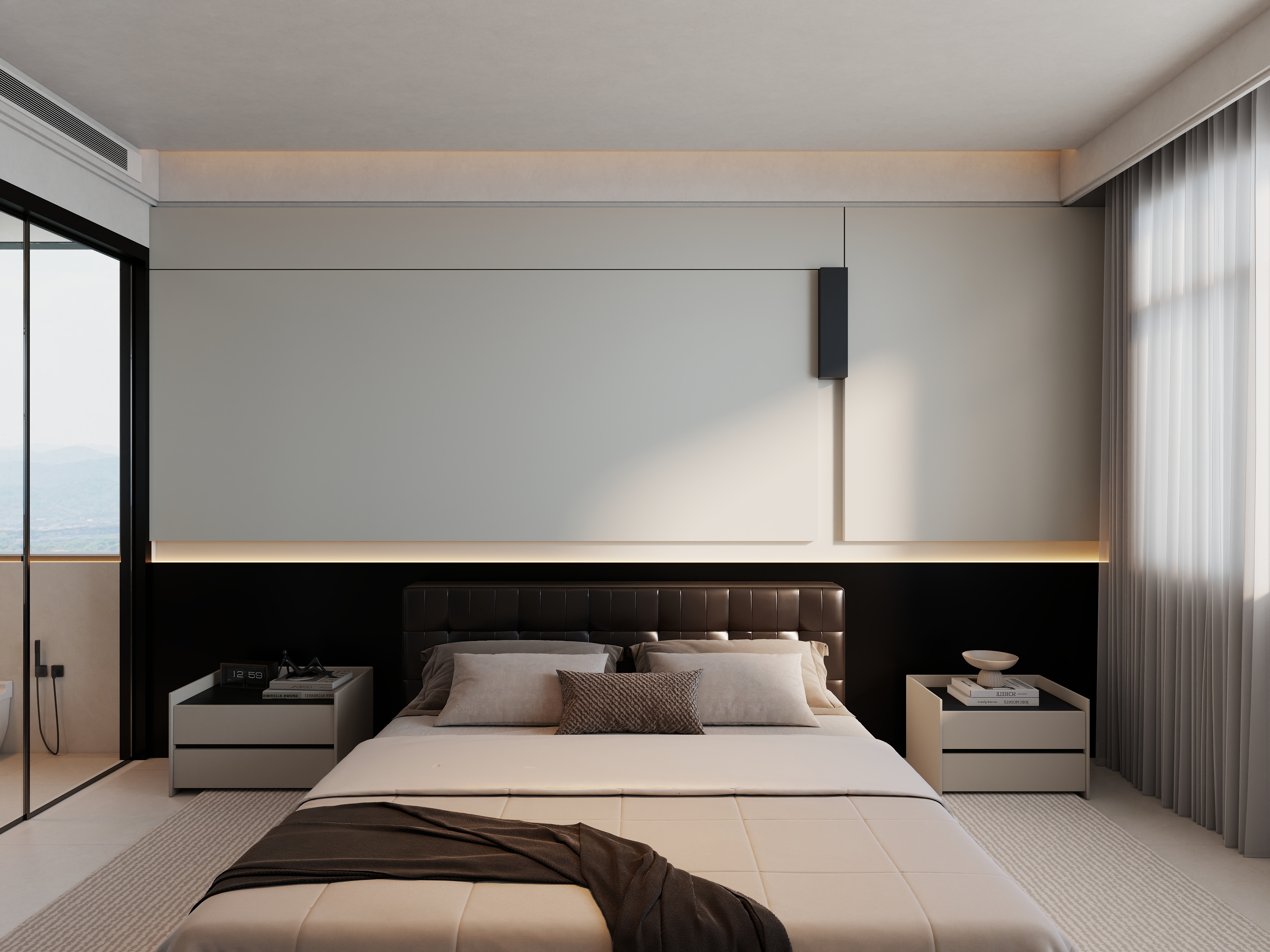 艺雅丽-222平现代轻奢 一层主卧装修效果图第2张