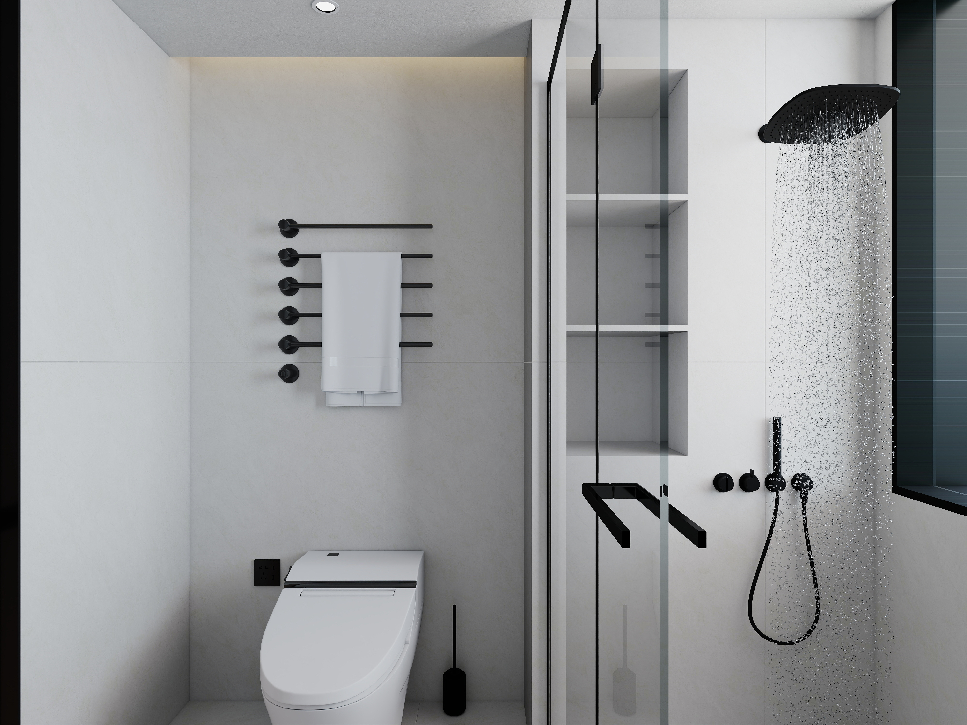 艺雅丽-222平现代轻奢 一层客卫装修效果图第1张