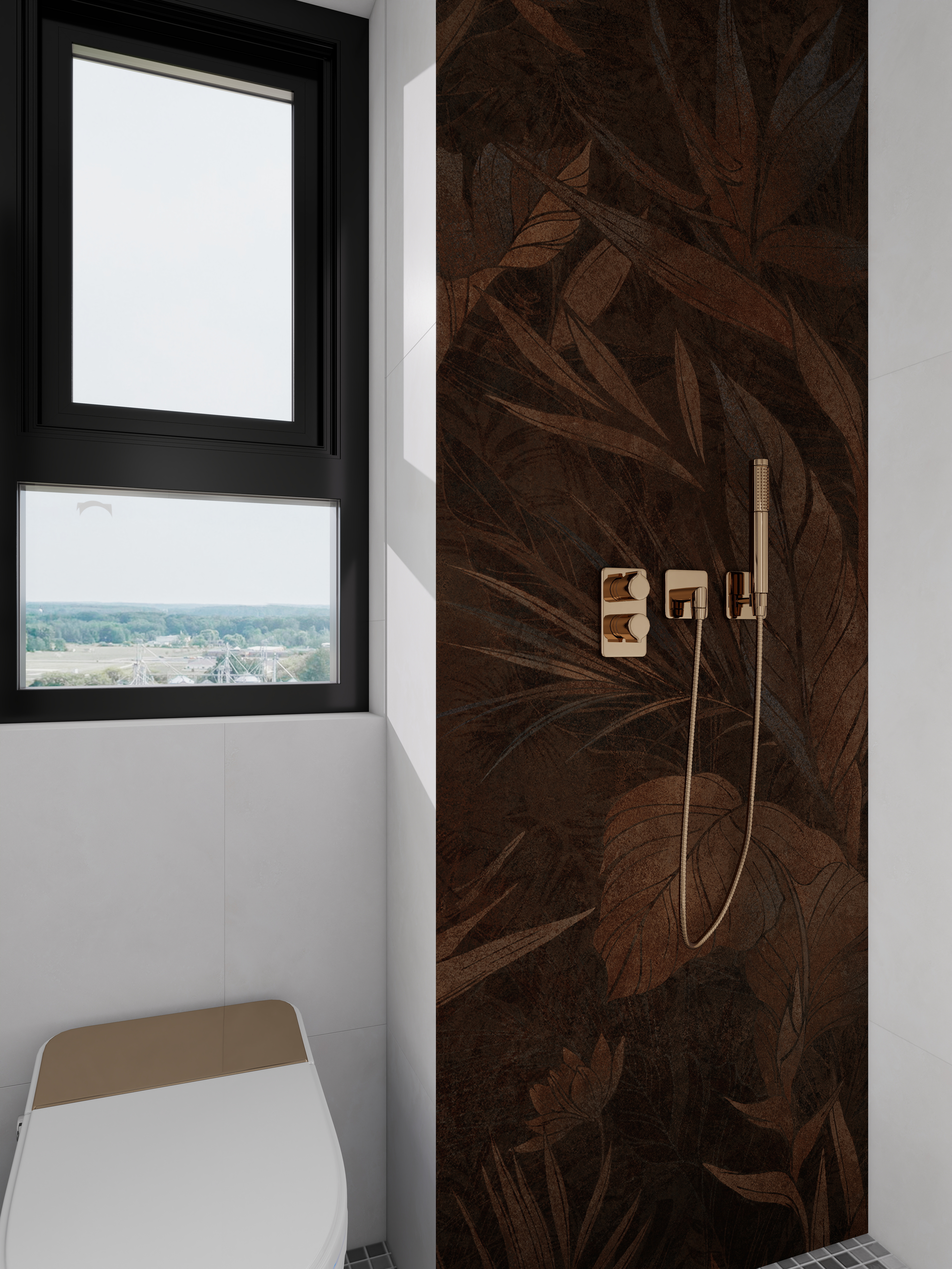 李磊-花溪镜园一层主卫装修效果图第2张