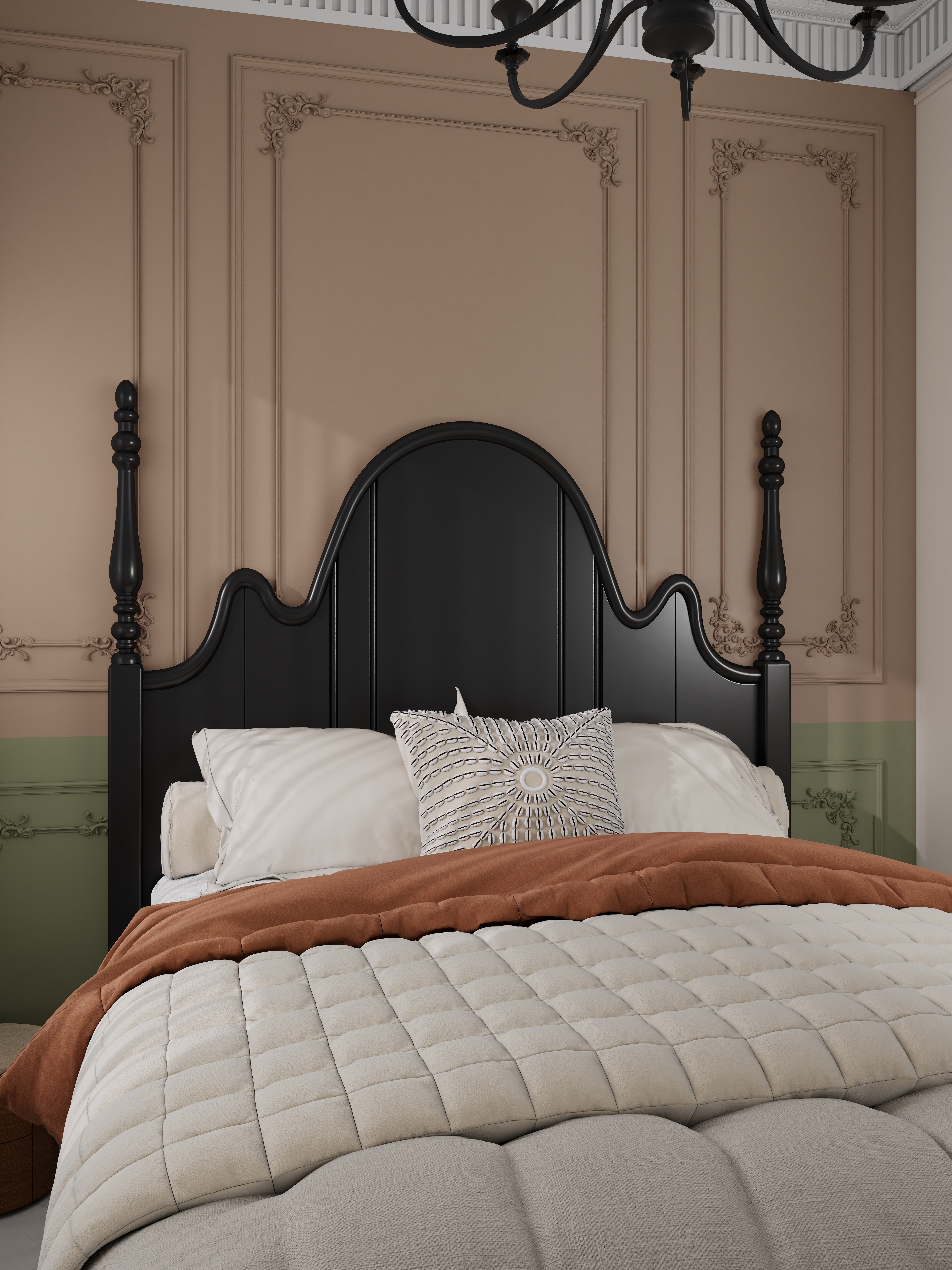 李磊-花溪镜园一层主卧装修效果图第1张