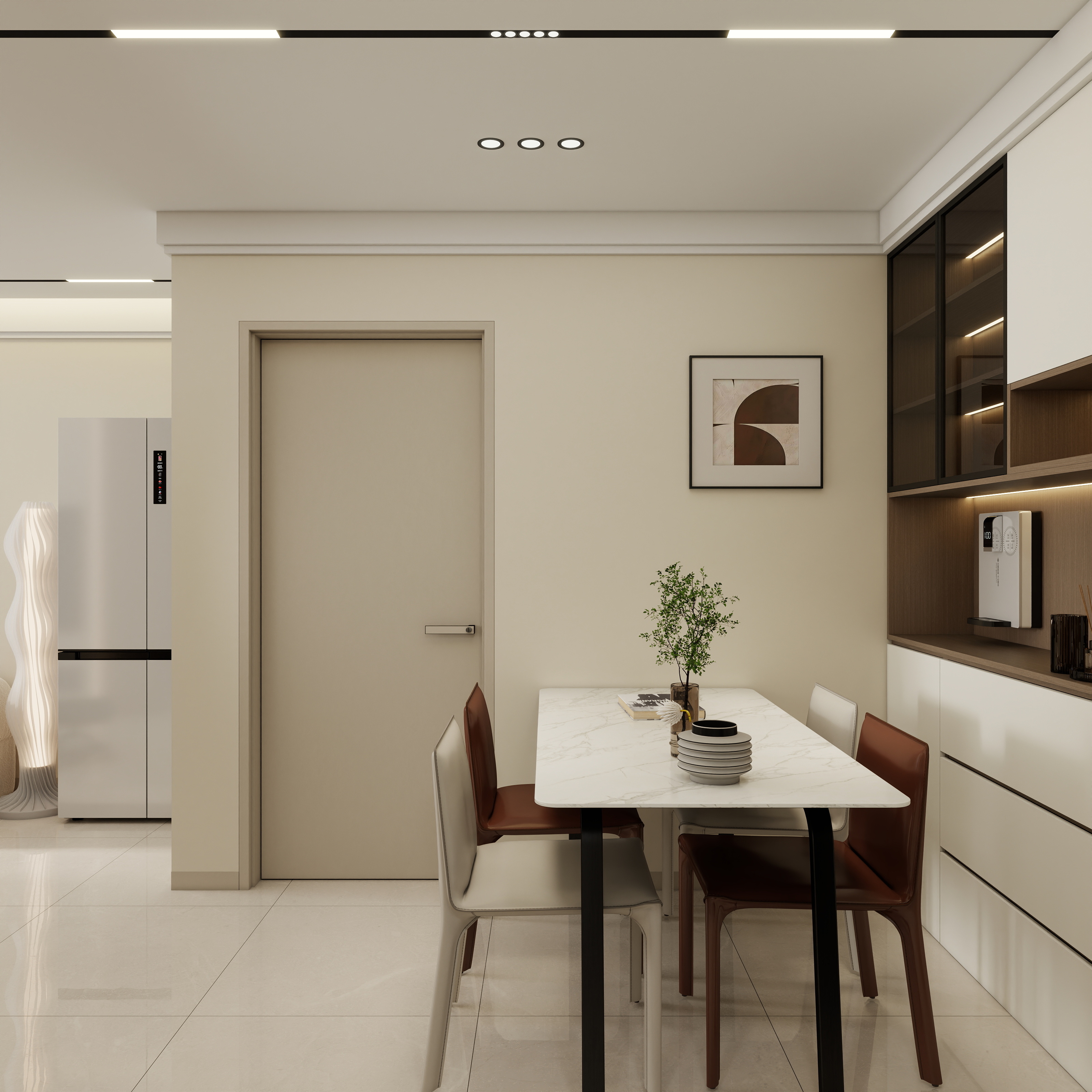 李青越-68平方现代简约两居室 装修效果图