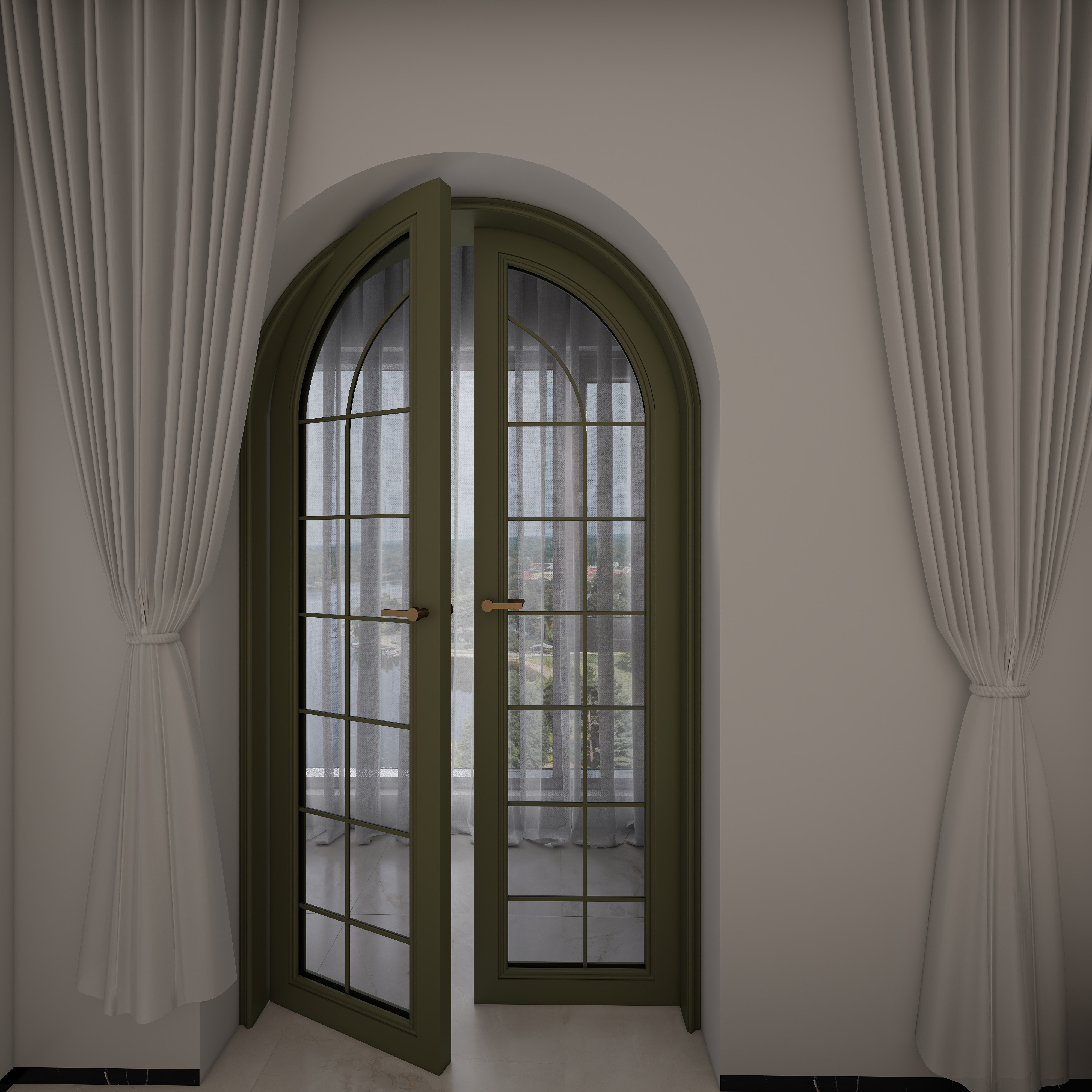 李磊-花溪镜园一层南次卧装修效果图第3张